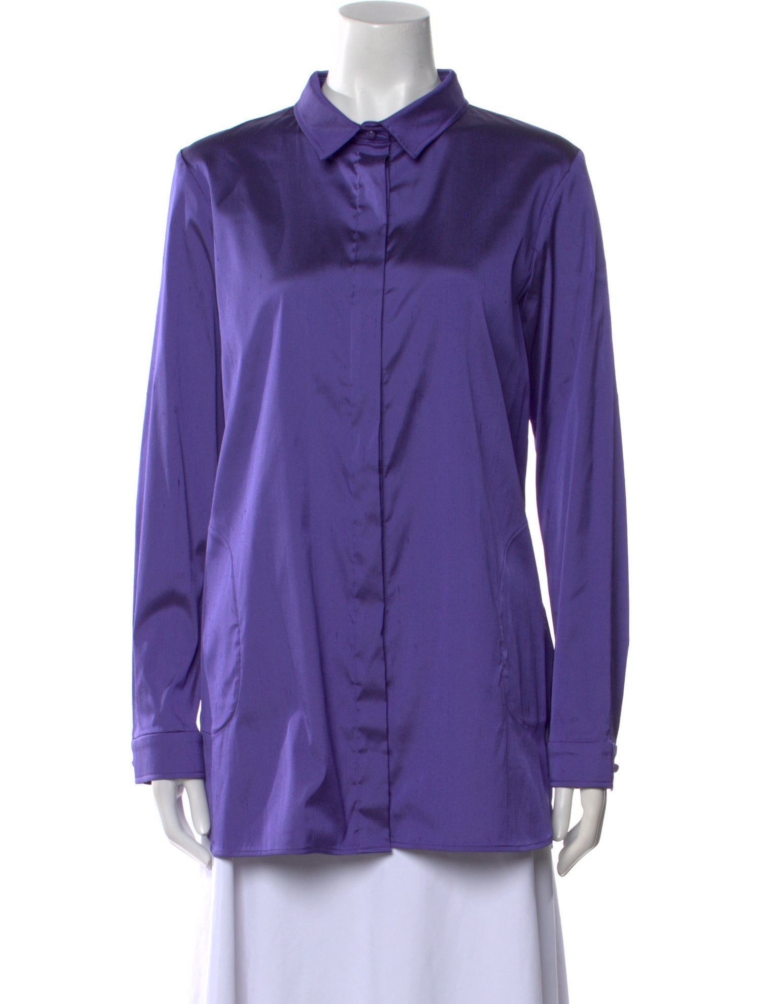 Leggiadro Long Sleeve Button-Up Top