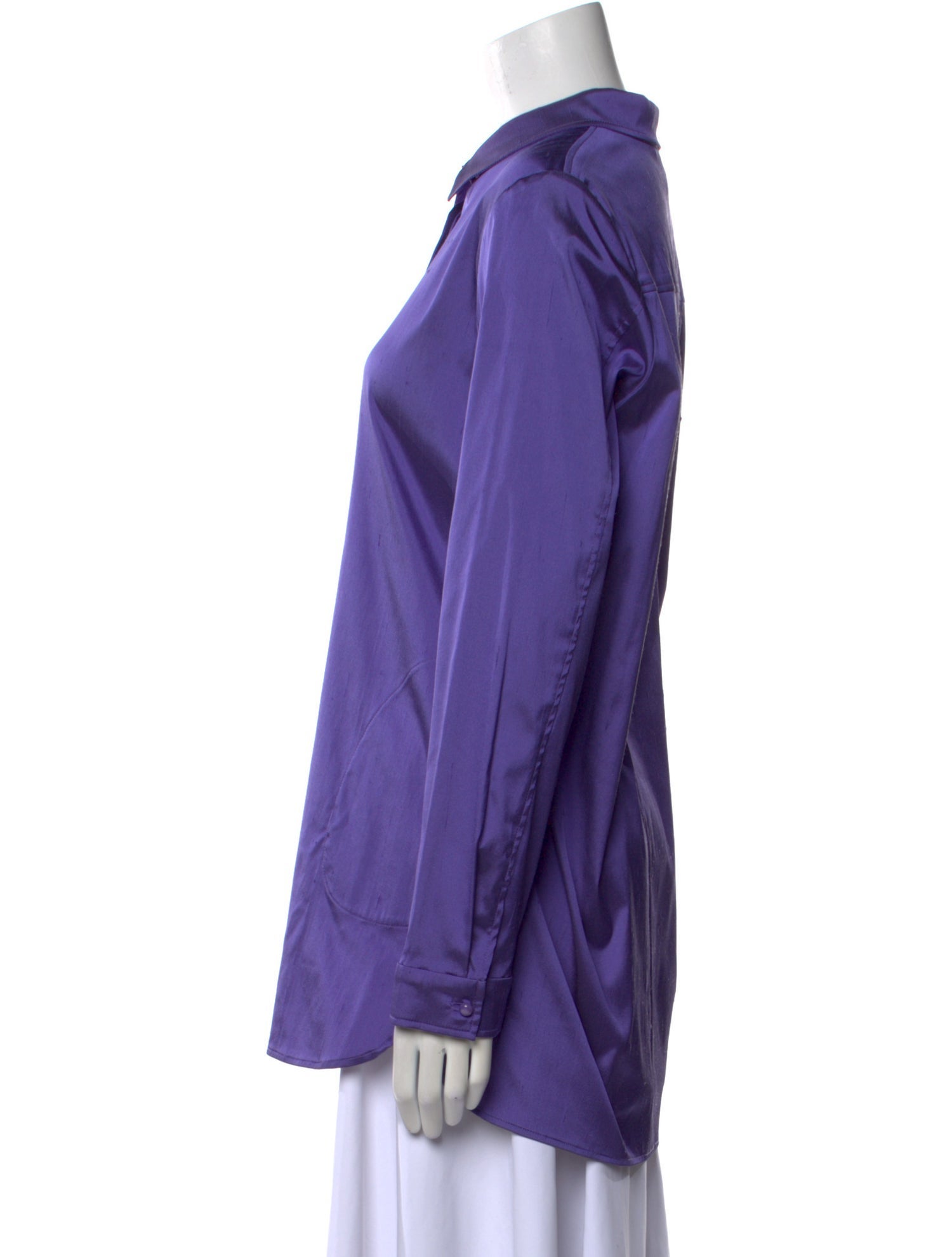 Leggiadro Long Sleeve Button-Up Top