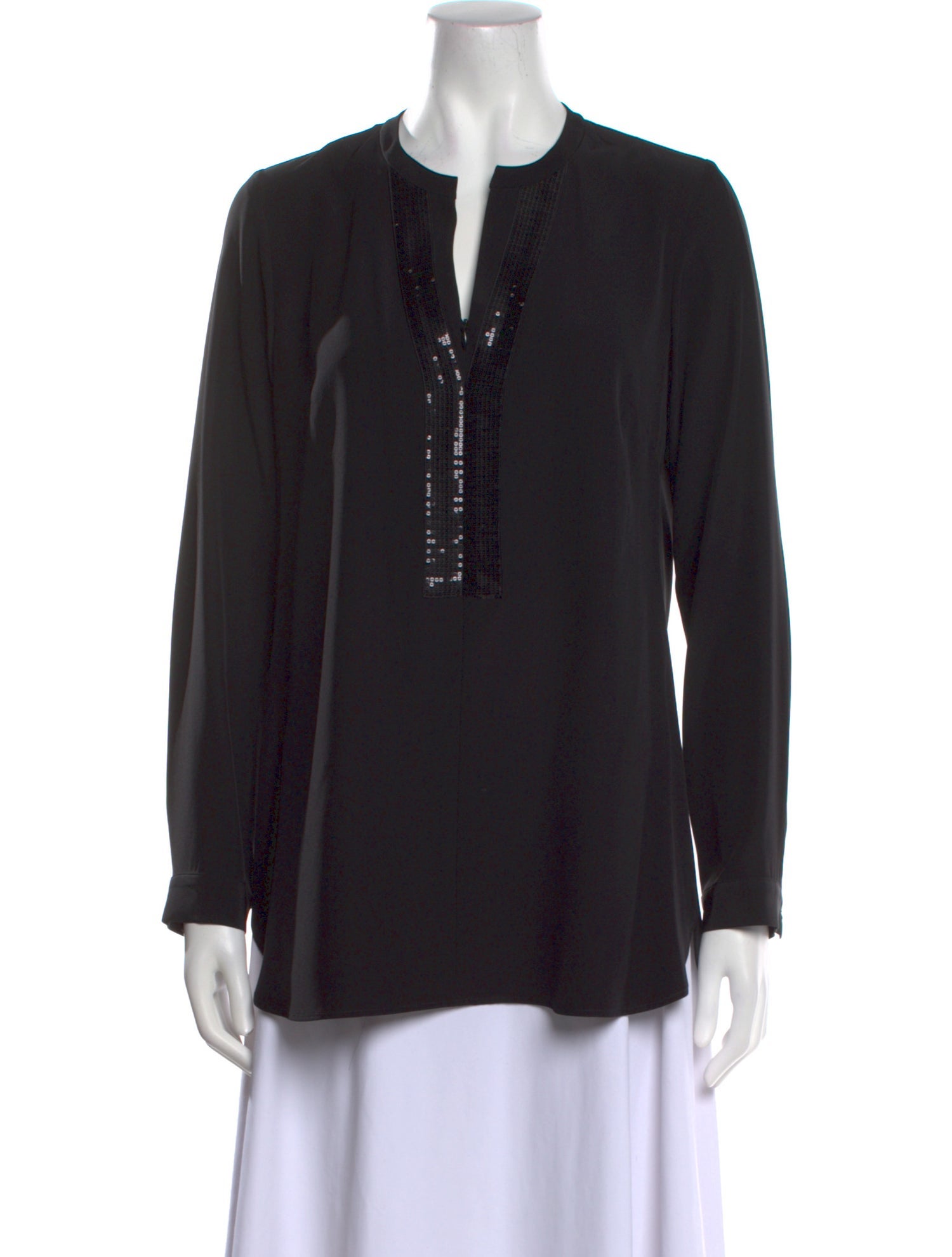 Leggiadro Silk V-Neck Blouse w/ Tags