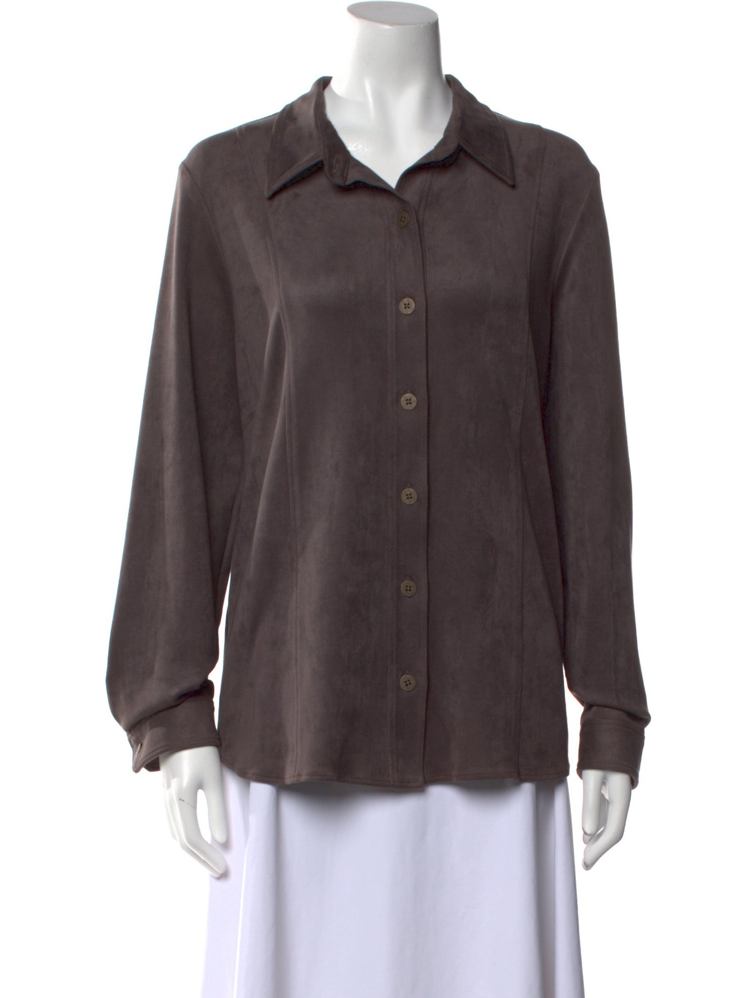 Leggiadro Long Sleeve Button-Up Top