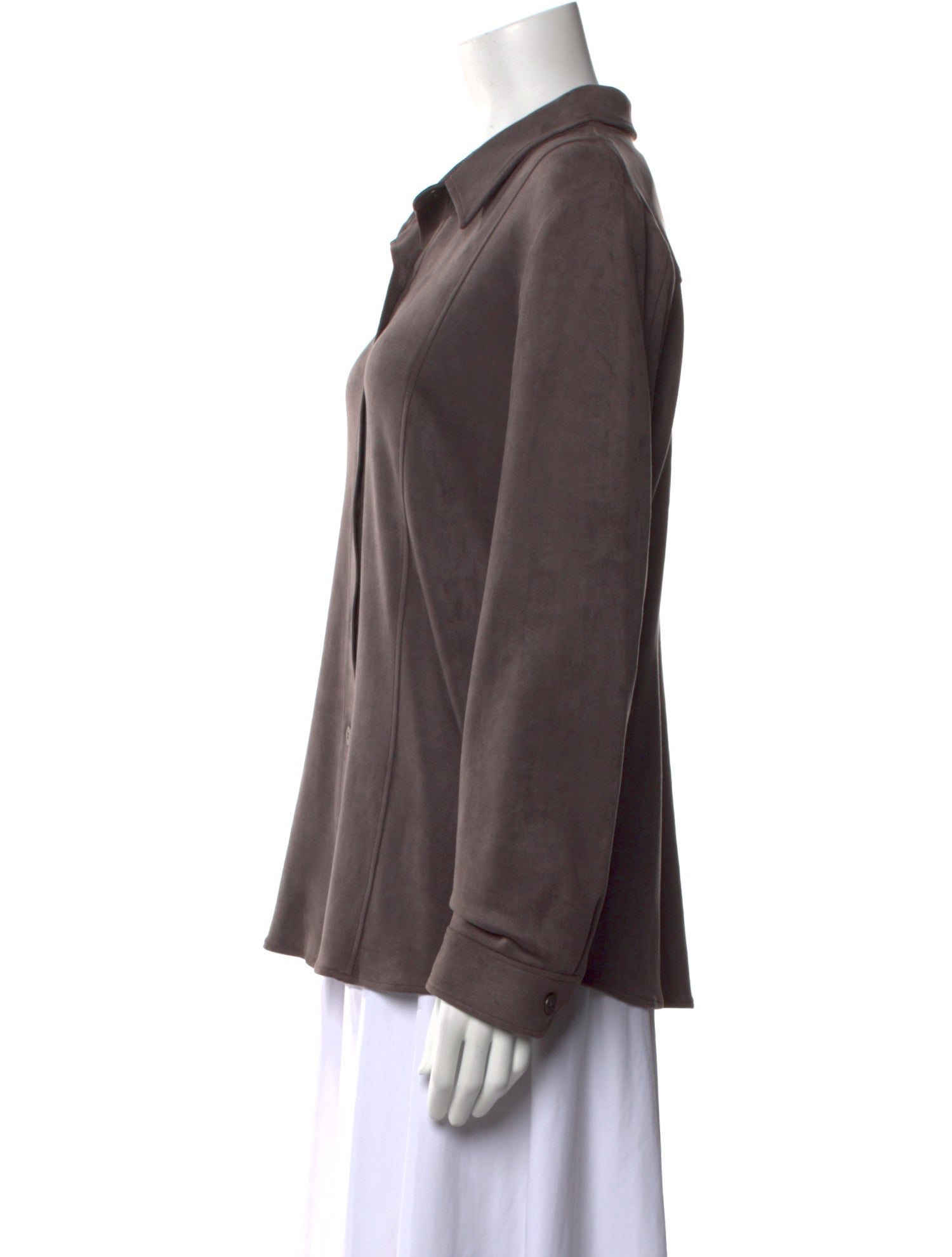 Leggiadro Long Sleeve Button-Up Top