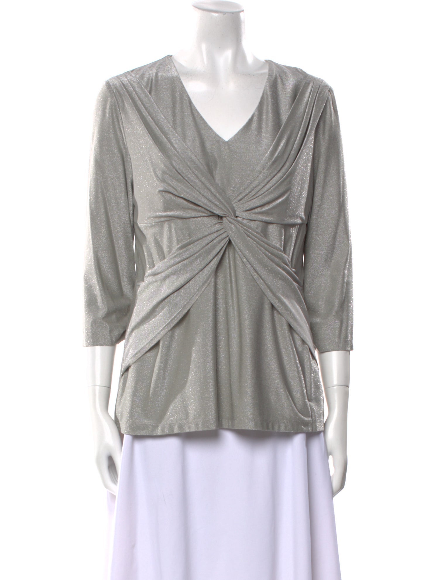 Leggiadro V-Neck Three-Quarter Sleeve Tunic