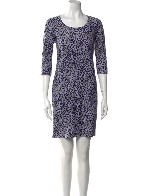 Leggiadro Animal Print Knee-Length Dress