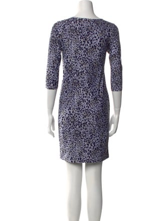 Leggiadro Animal Print Knee-Length Dress