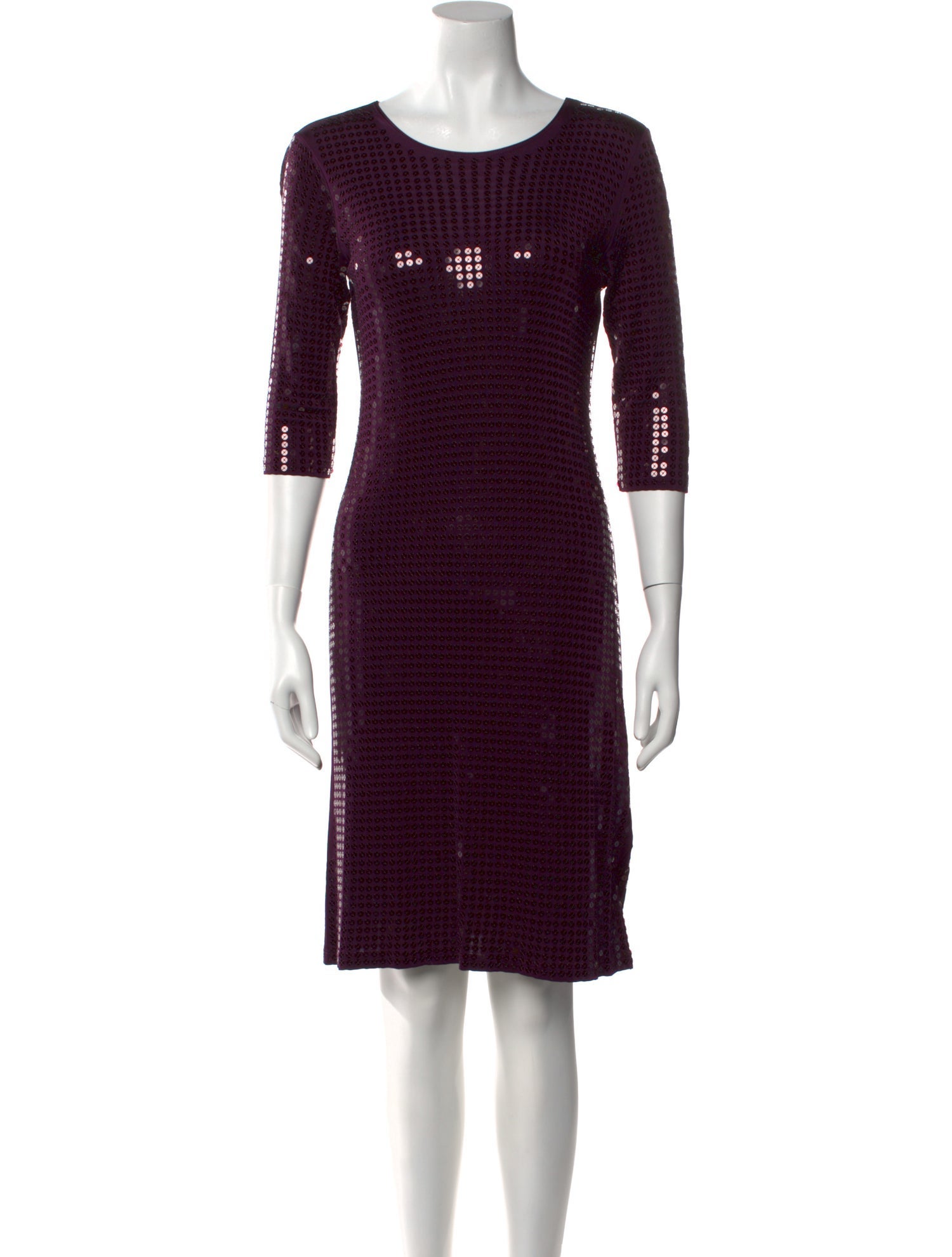 Leggiadro Scoop Neck Mini Dress