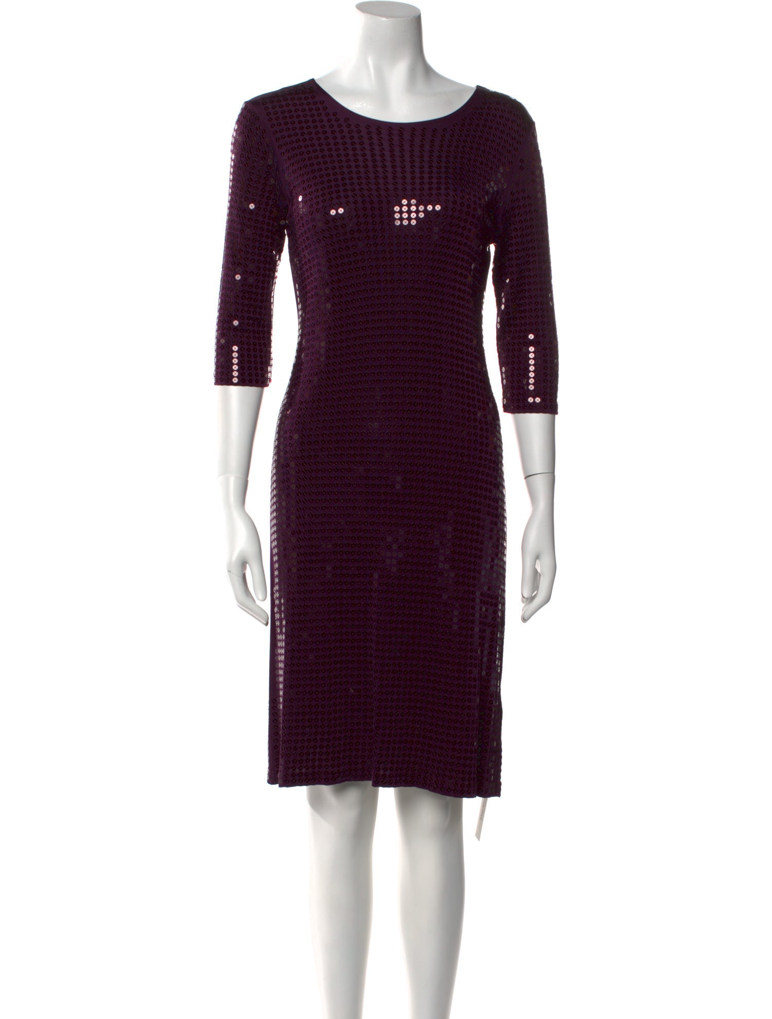 Leggiadro Scoop Neck Mini Dress