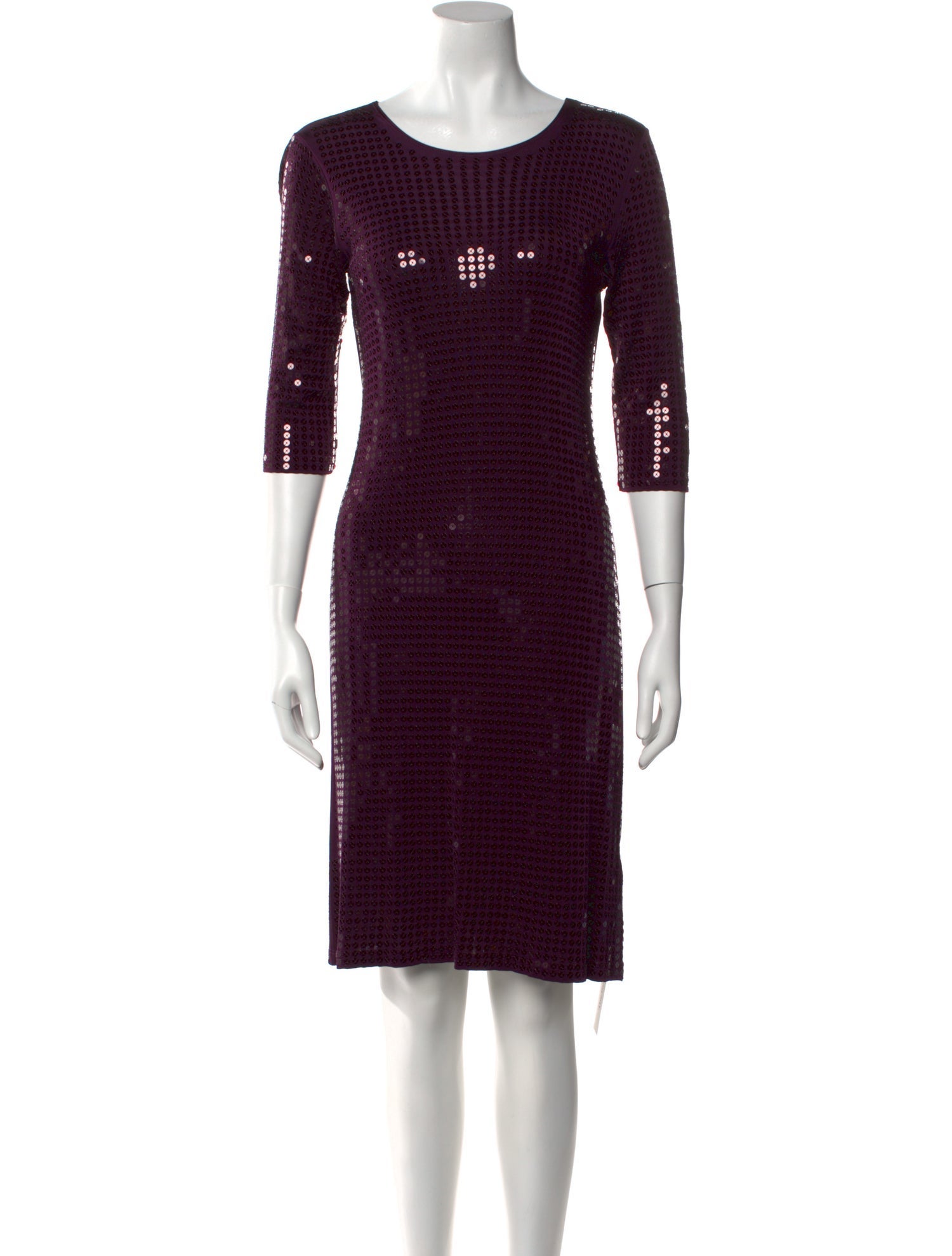 Leggiadro Scoop Neck Mini Dress