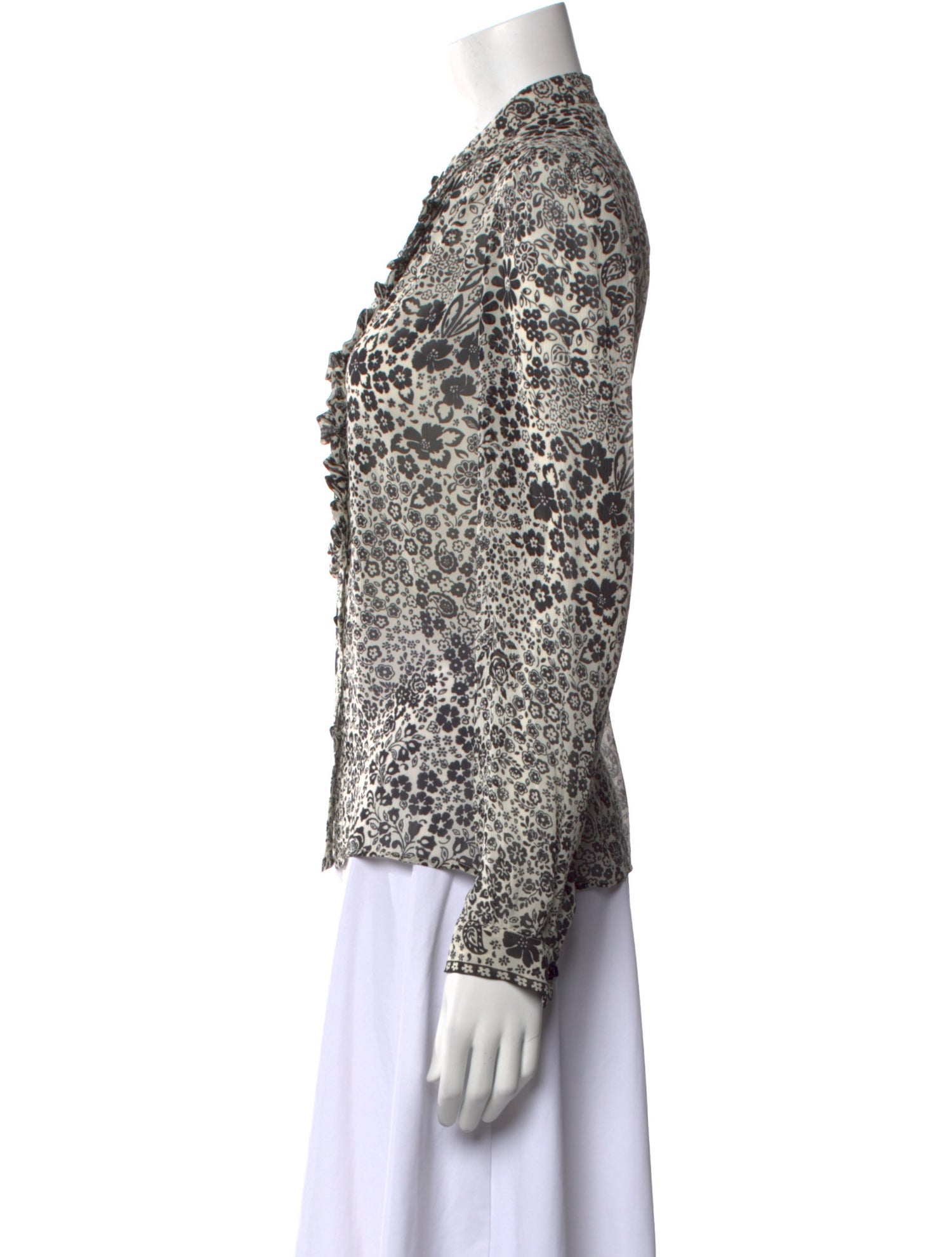 Leggiadro Silk Printed Blouse