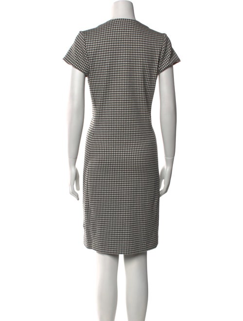 Leggiadro Plaid Print Knee-Length Dress