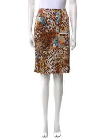 Leggiadro Animal Print Knee-Length Skirt