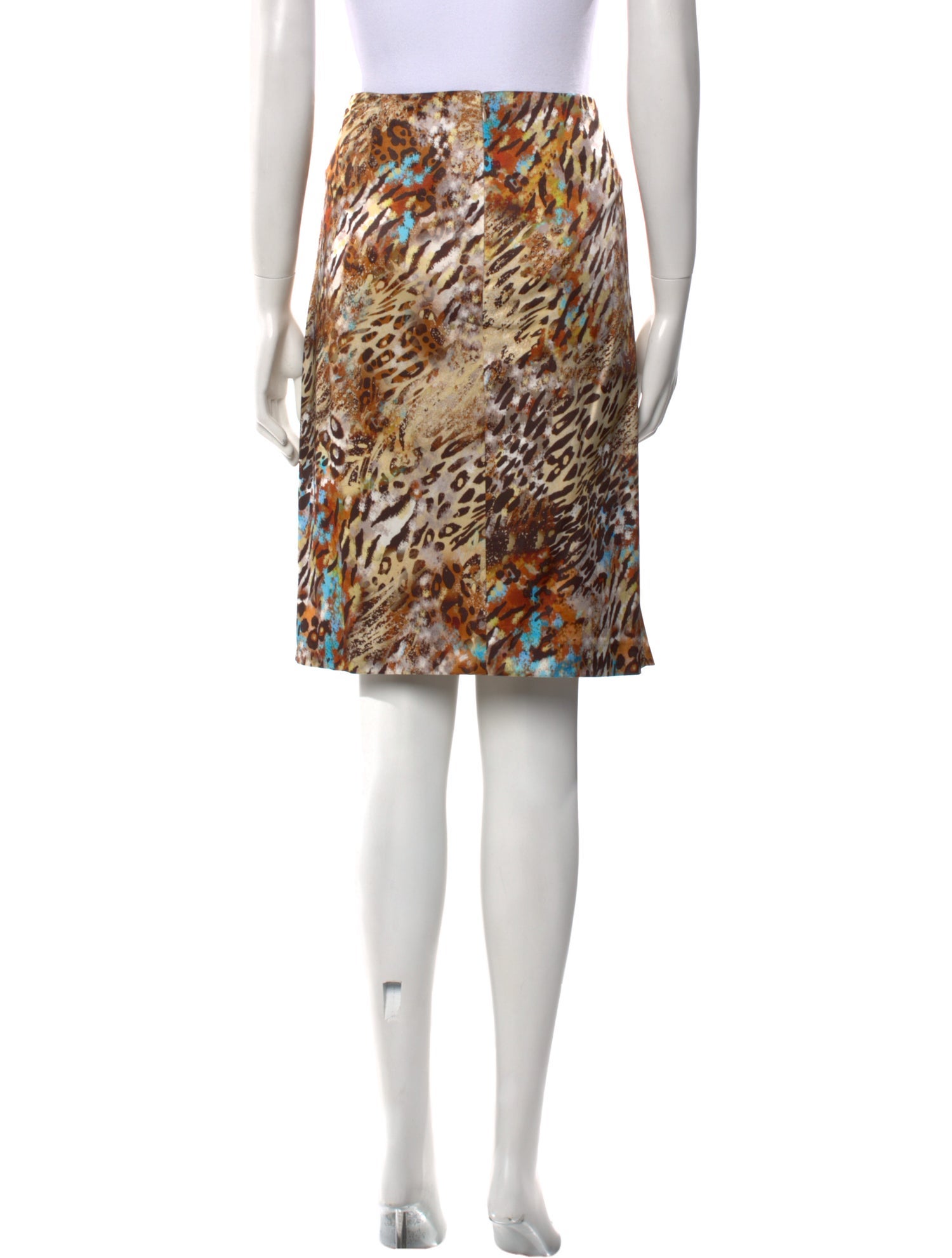 Leggiadro Animal Print Knee-Length Skirt