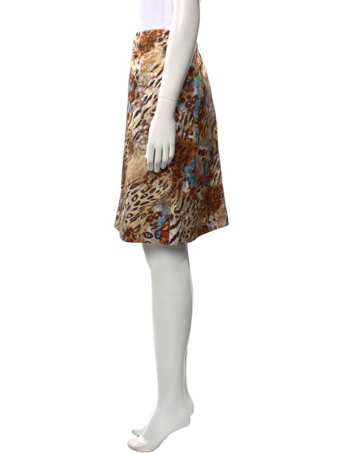 Leggiadro Animal Print Knee-Length Skirt
