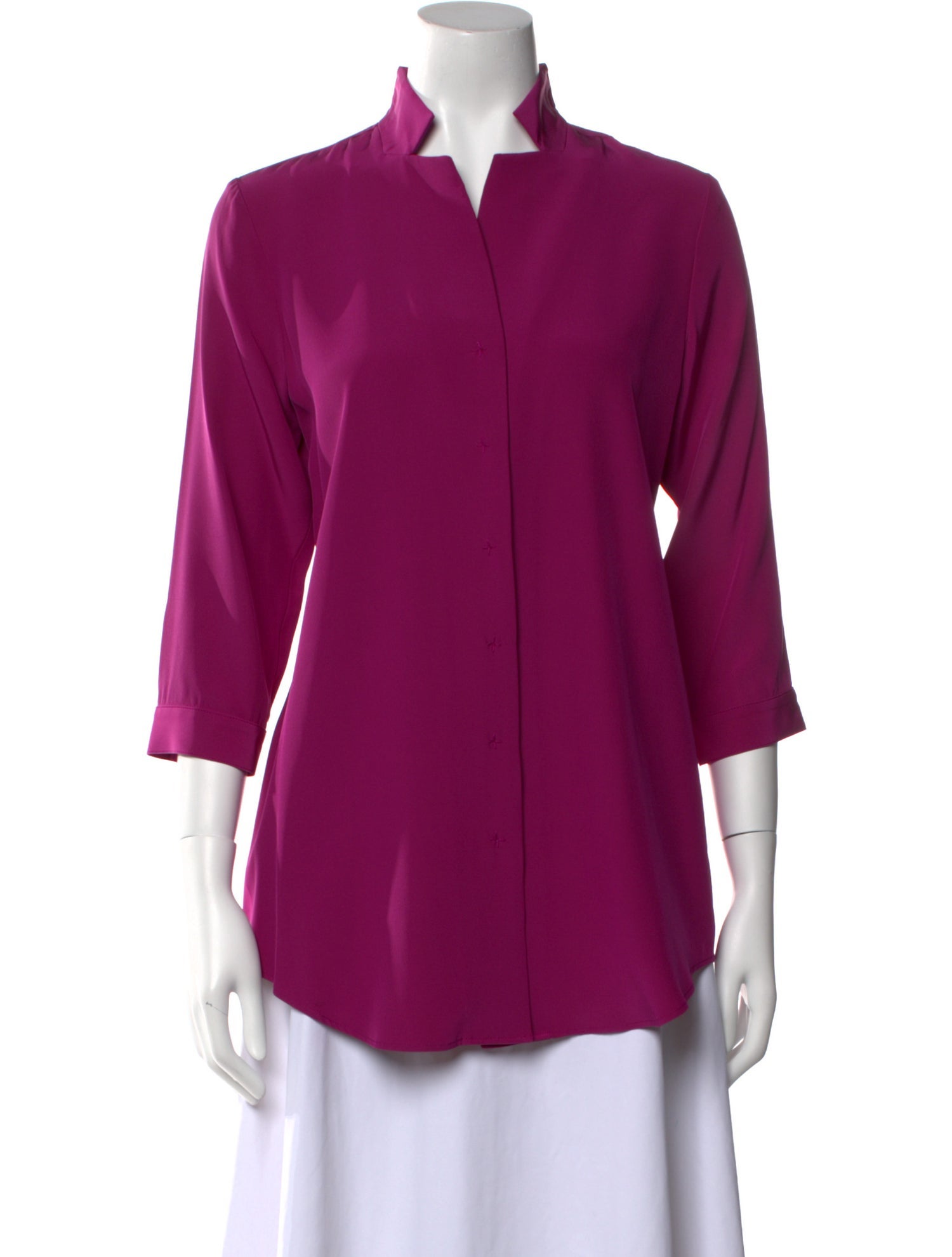 Leggiadro Silk V-Neck Blouse