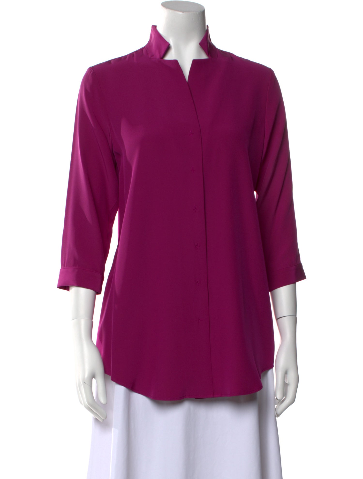 Leggiadro Silk V-Neck Blouse