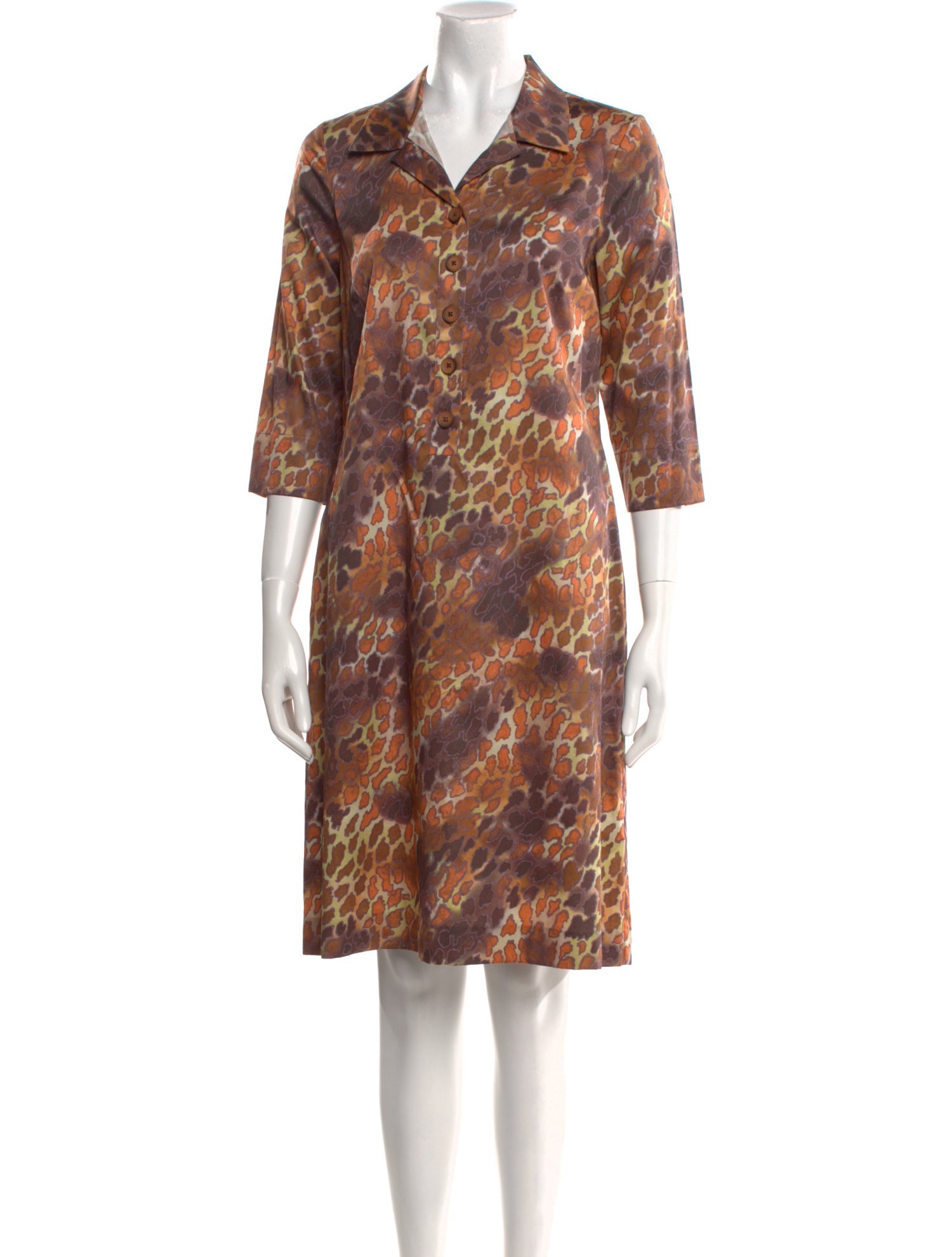 Leggiadro Animal Print Knee-Length Dress w/ Tags