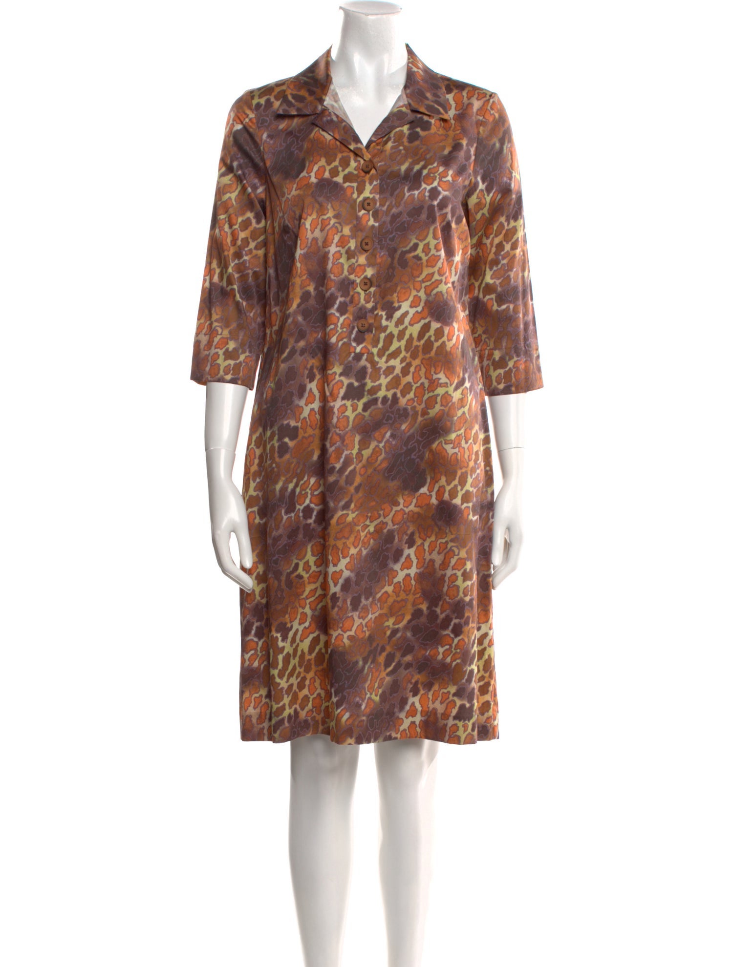 Leggiadro Animal Print Knee-Length Dress w/ Tags