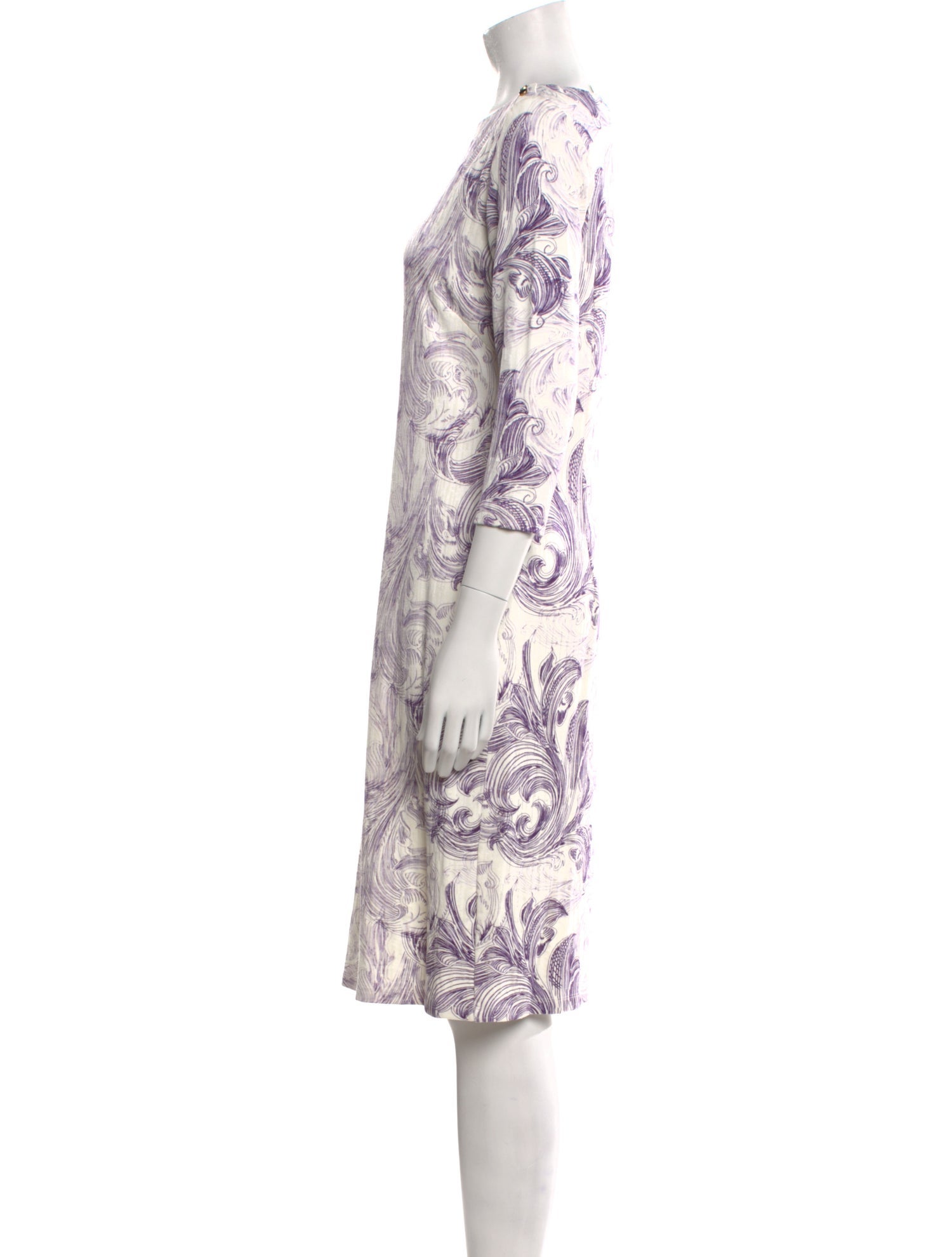 Leggiadro Paisley Print Midi Length Dress w/ Tags