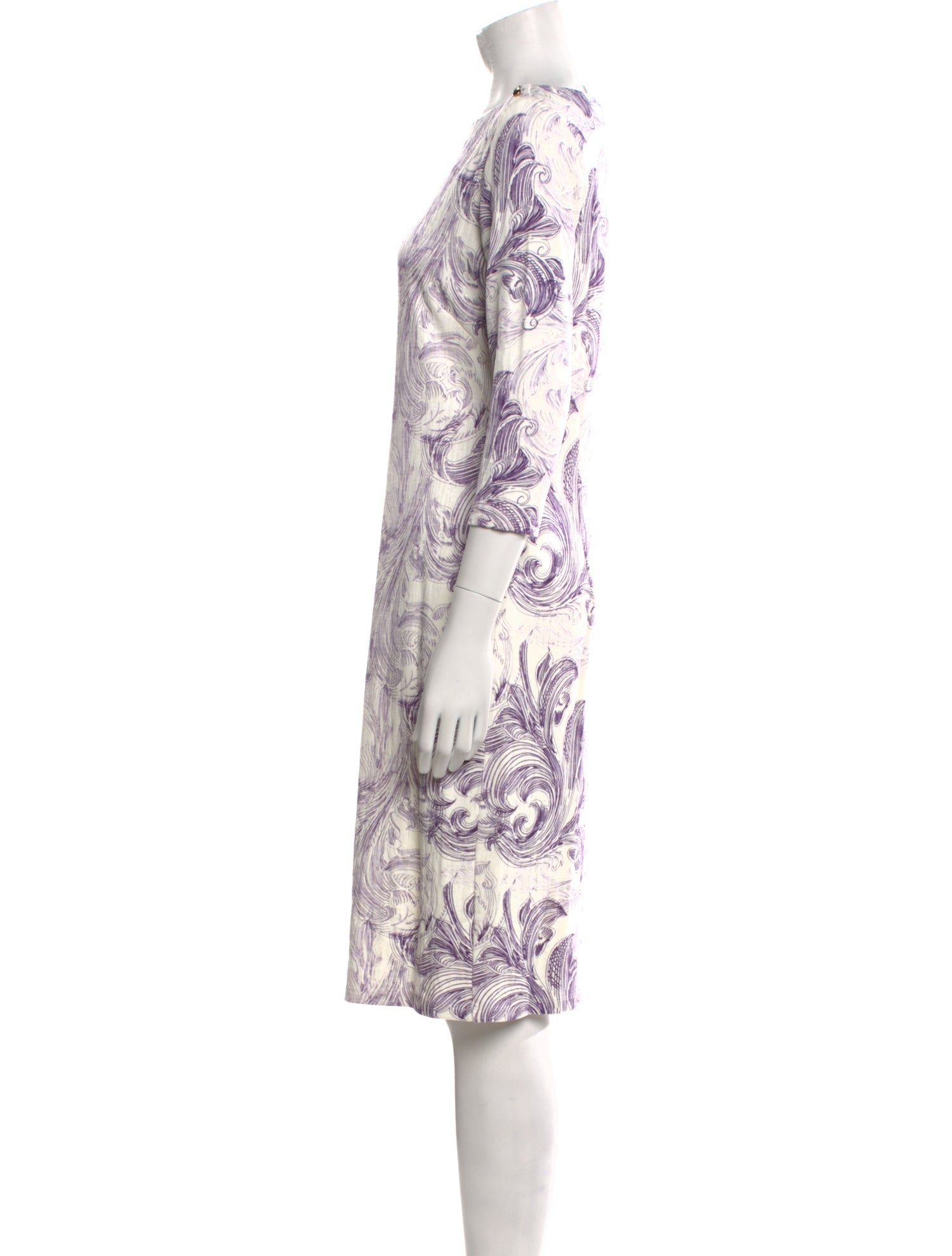 Leggiadro Paisley Print Midi Length Dress w/ Tags