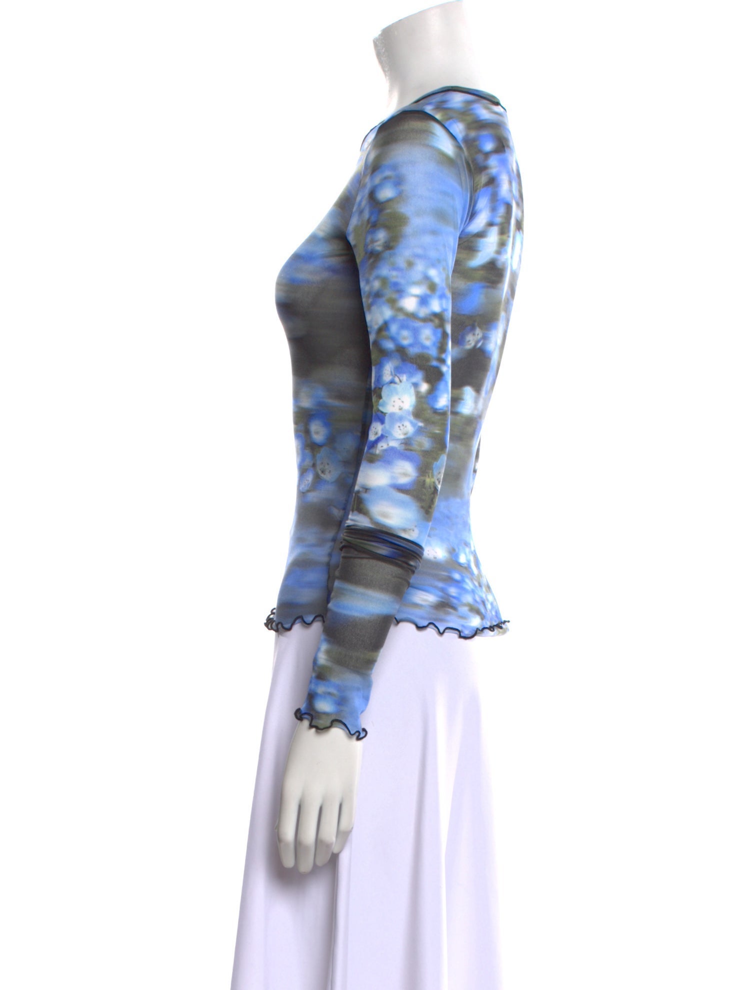 Leggiadro Tie-Dye Print Crew Neck Top w/ Tags