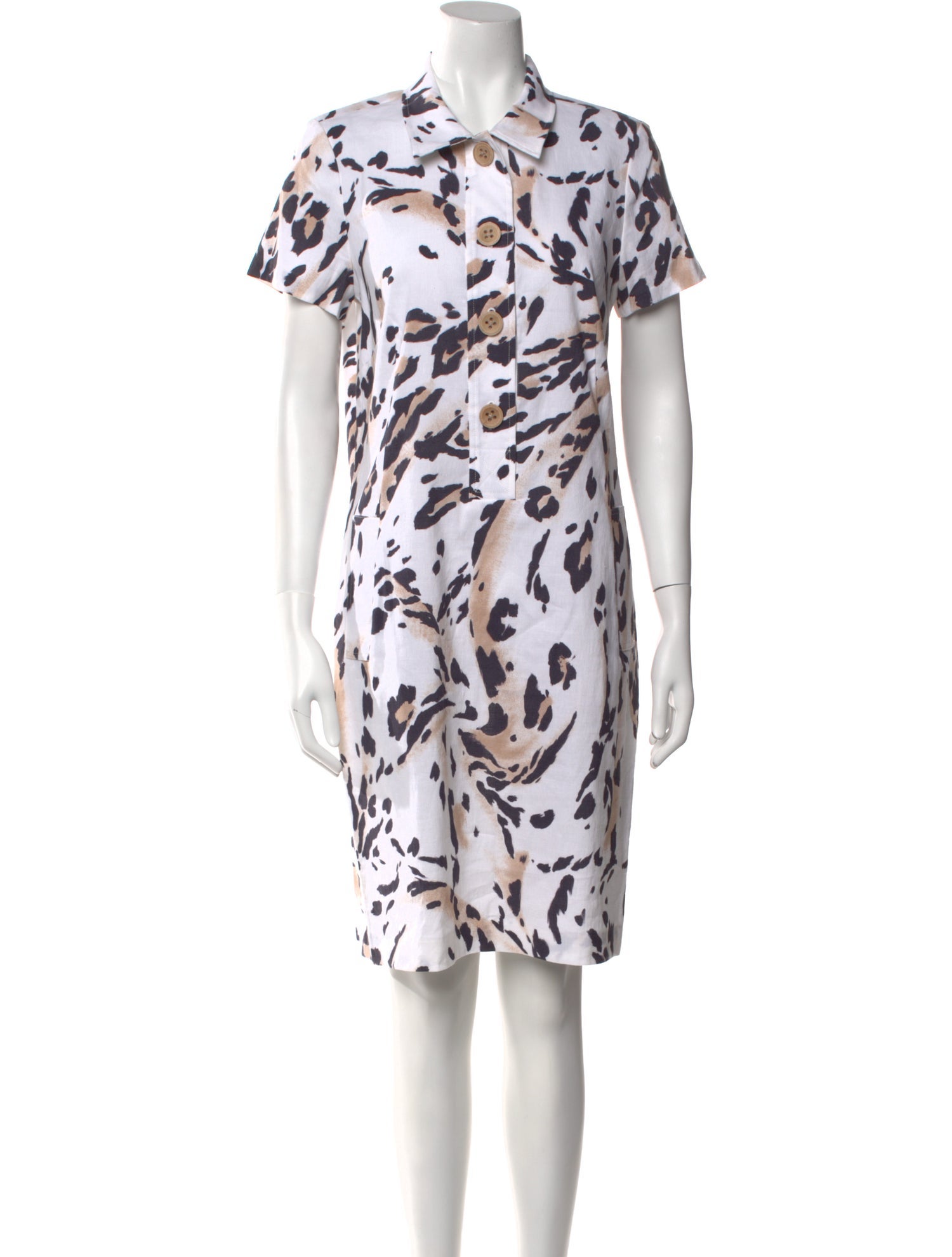 Leggiadro Linen Knee-Length Dress w/ Tags