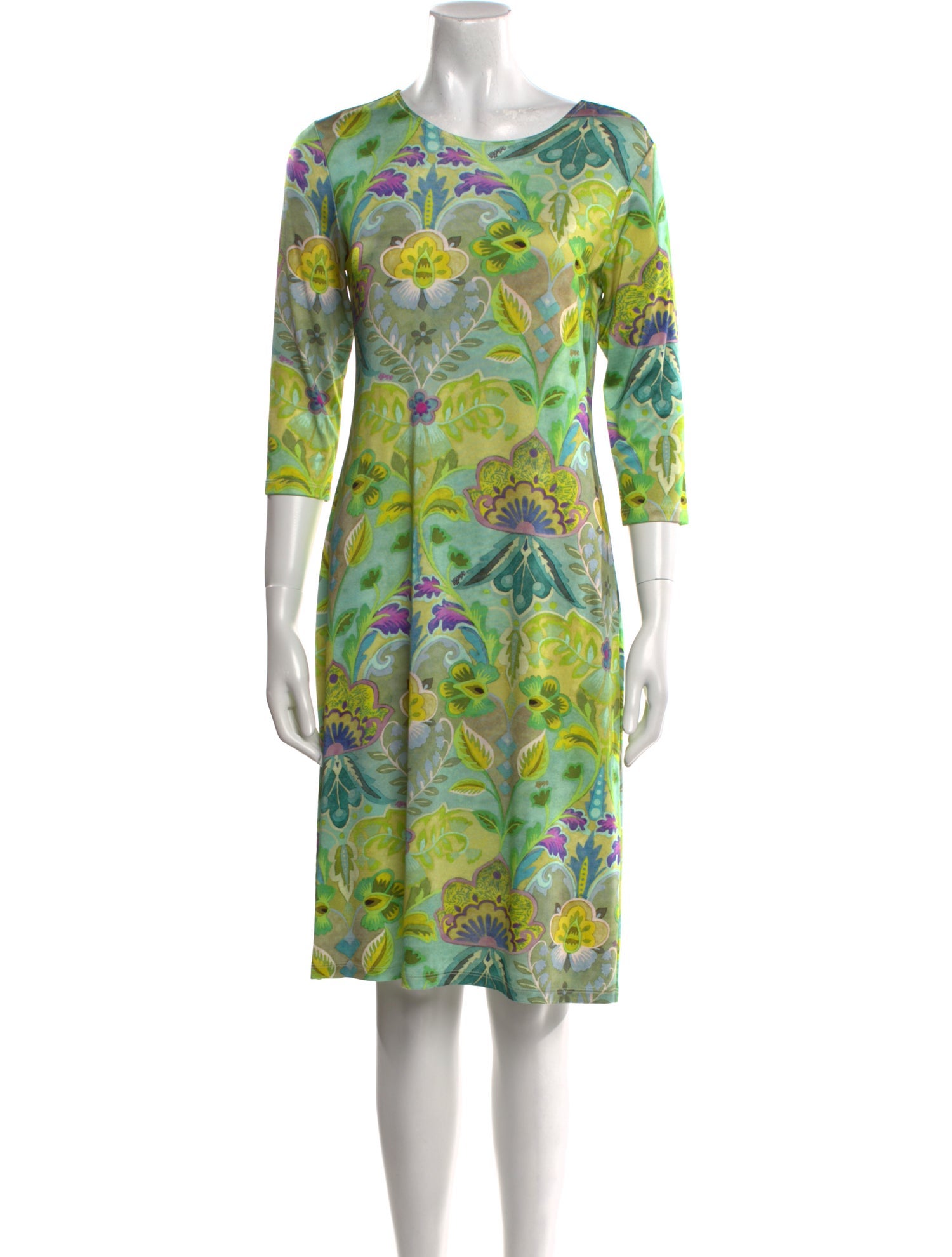 Leggiadro Floral Print Mini Dress w/ Tags