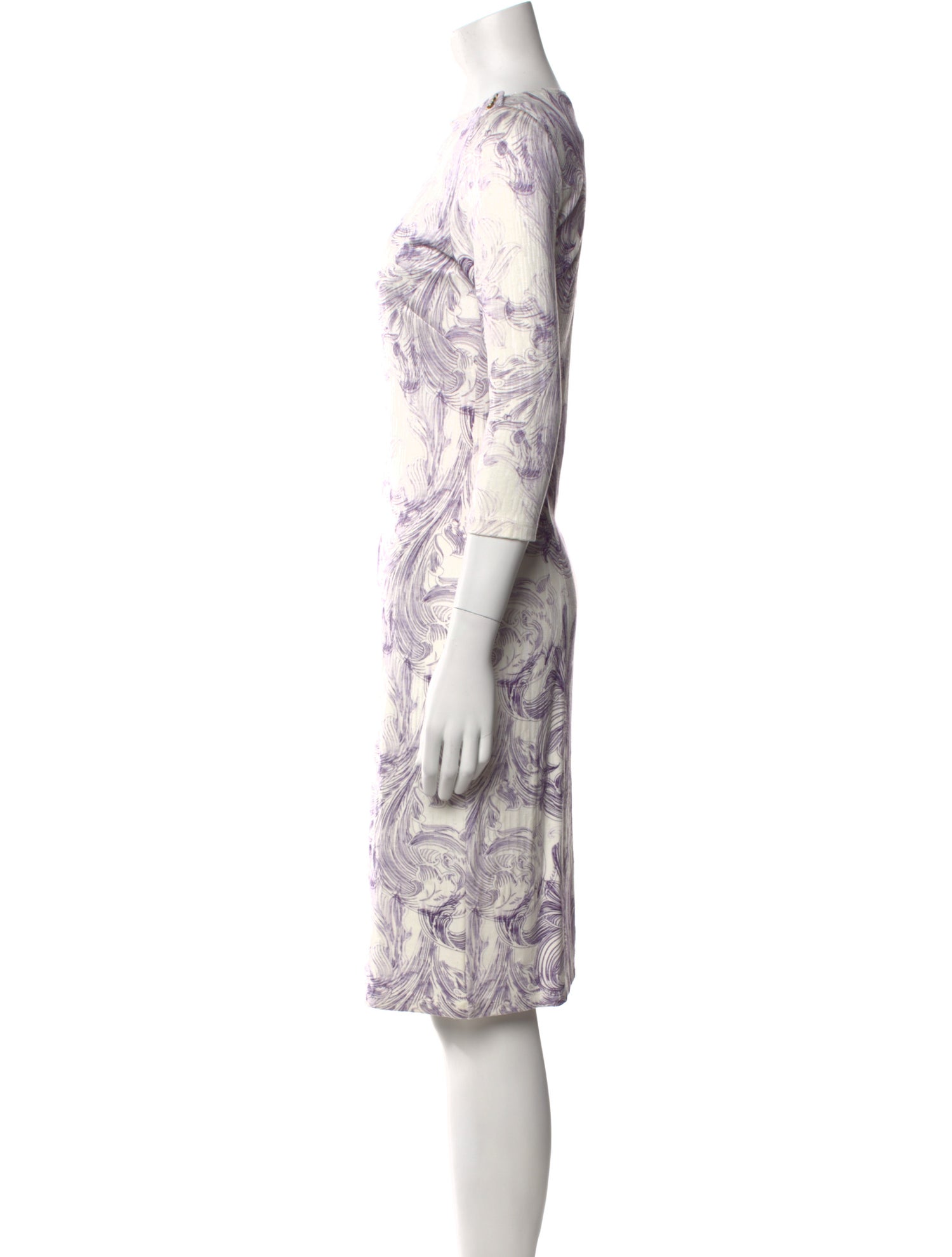 Leggiadro Paisley Print Knee-Length Dress w/ Tags
