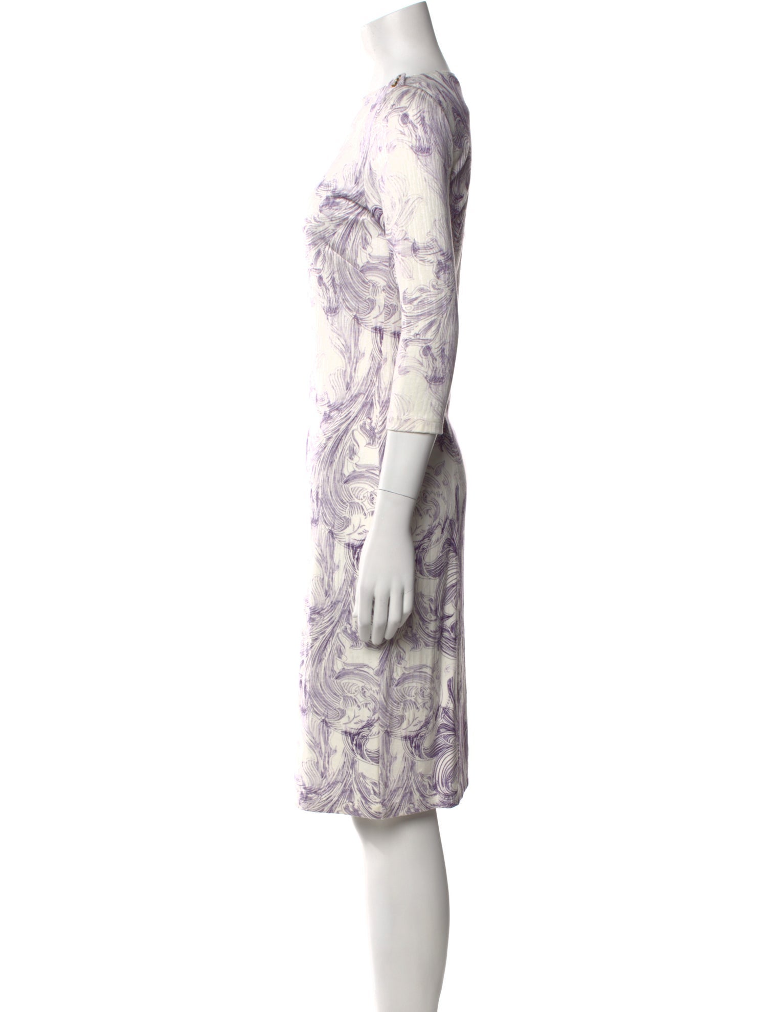Leggiadro Paisley Print Knee-Length Dress w/ Tags