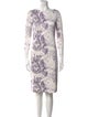 Leggiadro Paisley Print Knee-Length Dress
