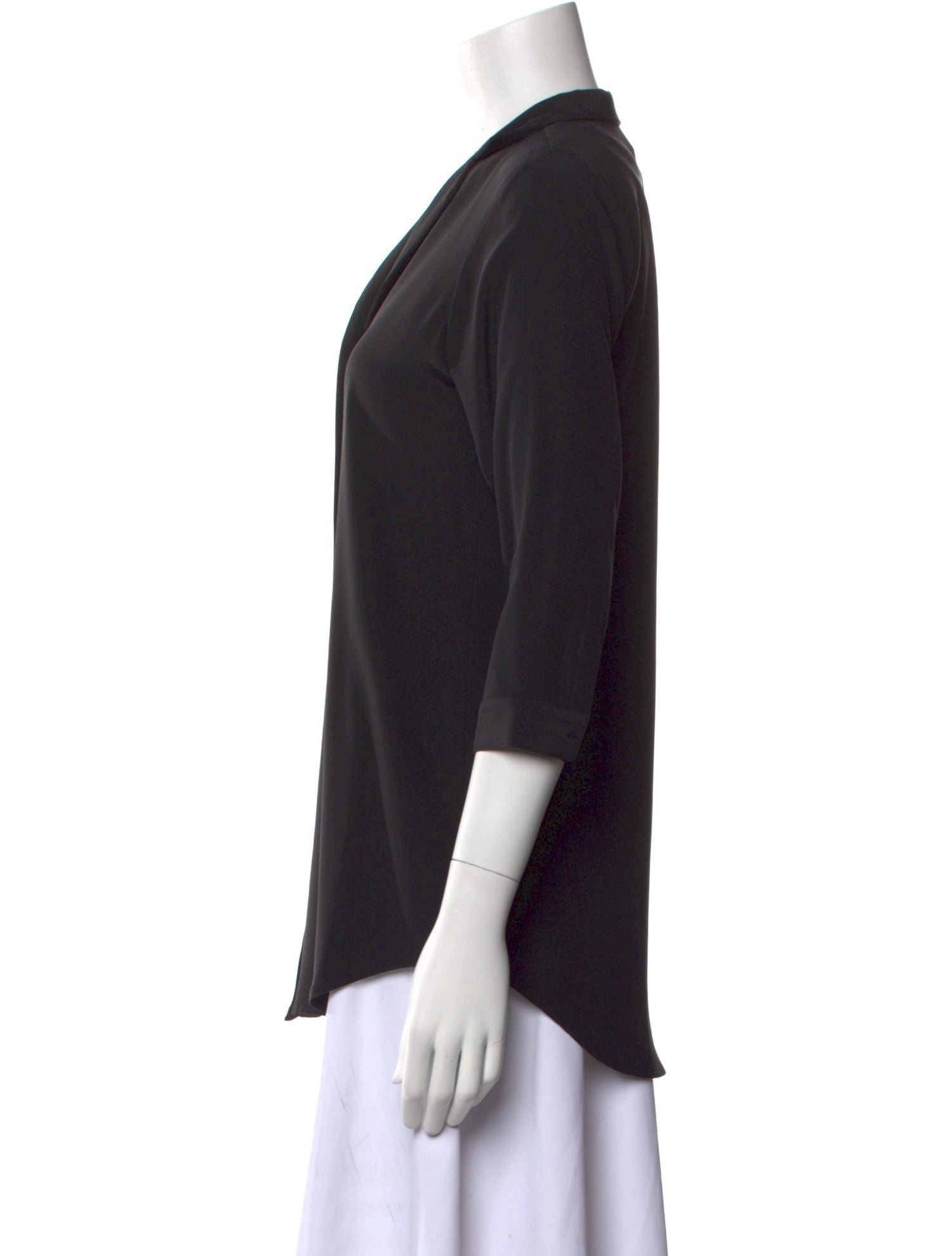 Leggiadro Silk V-Neck Blouse w/ Tags