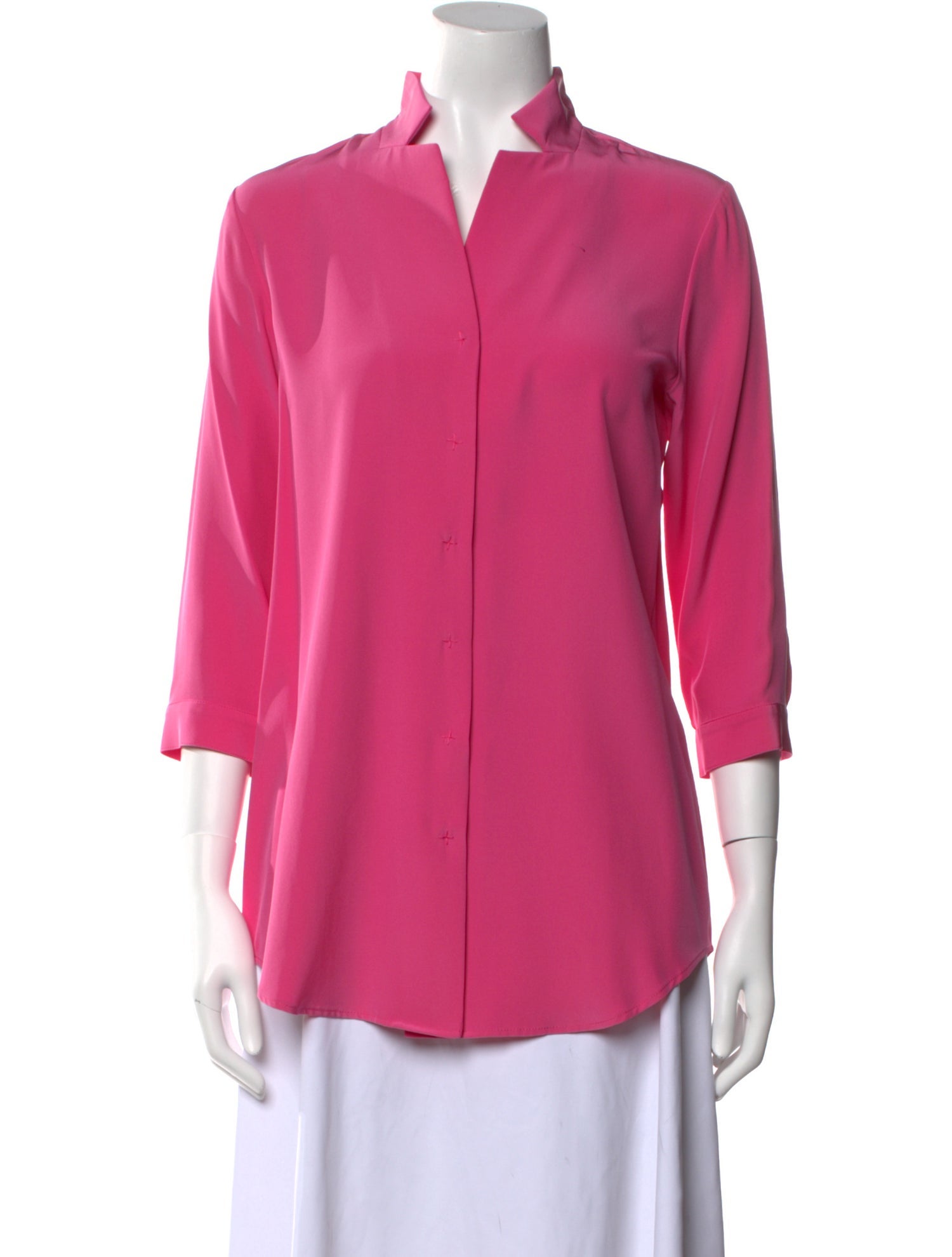 Leggiadro Silk Mock Neck Blouse w/ Tags