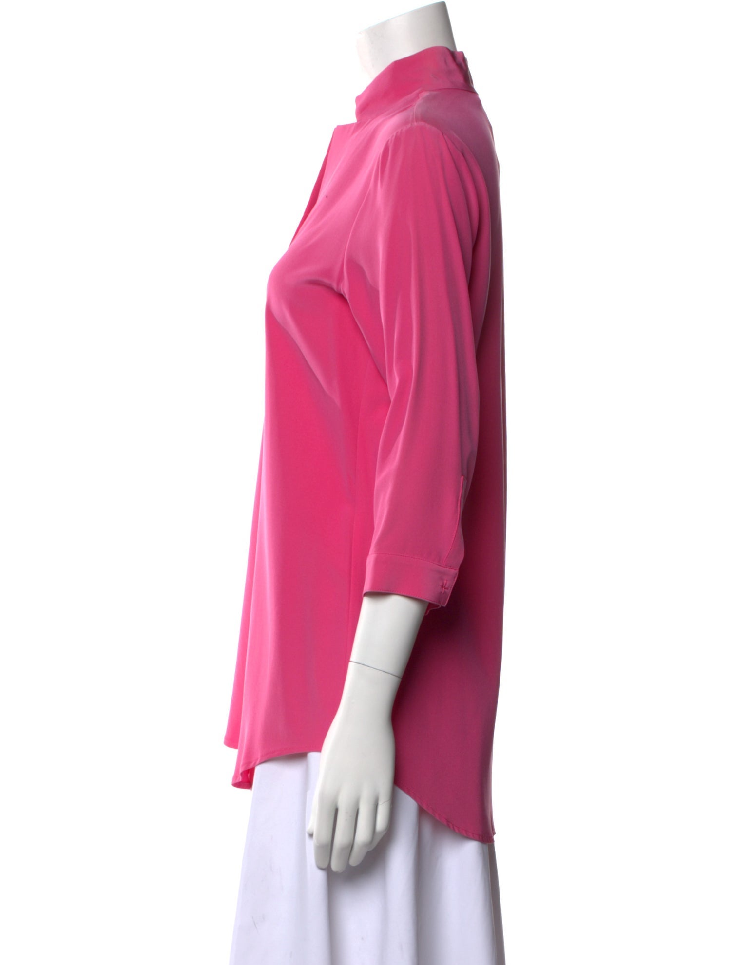Leggiadro Silk Mock Neck Blouse w/ Tags