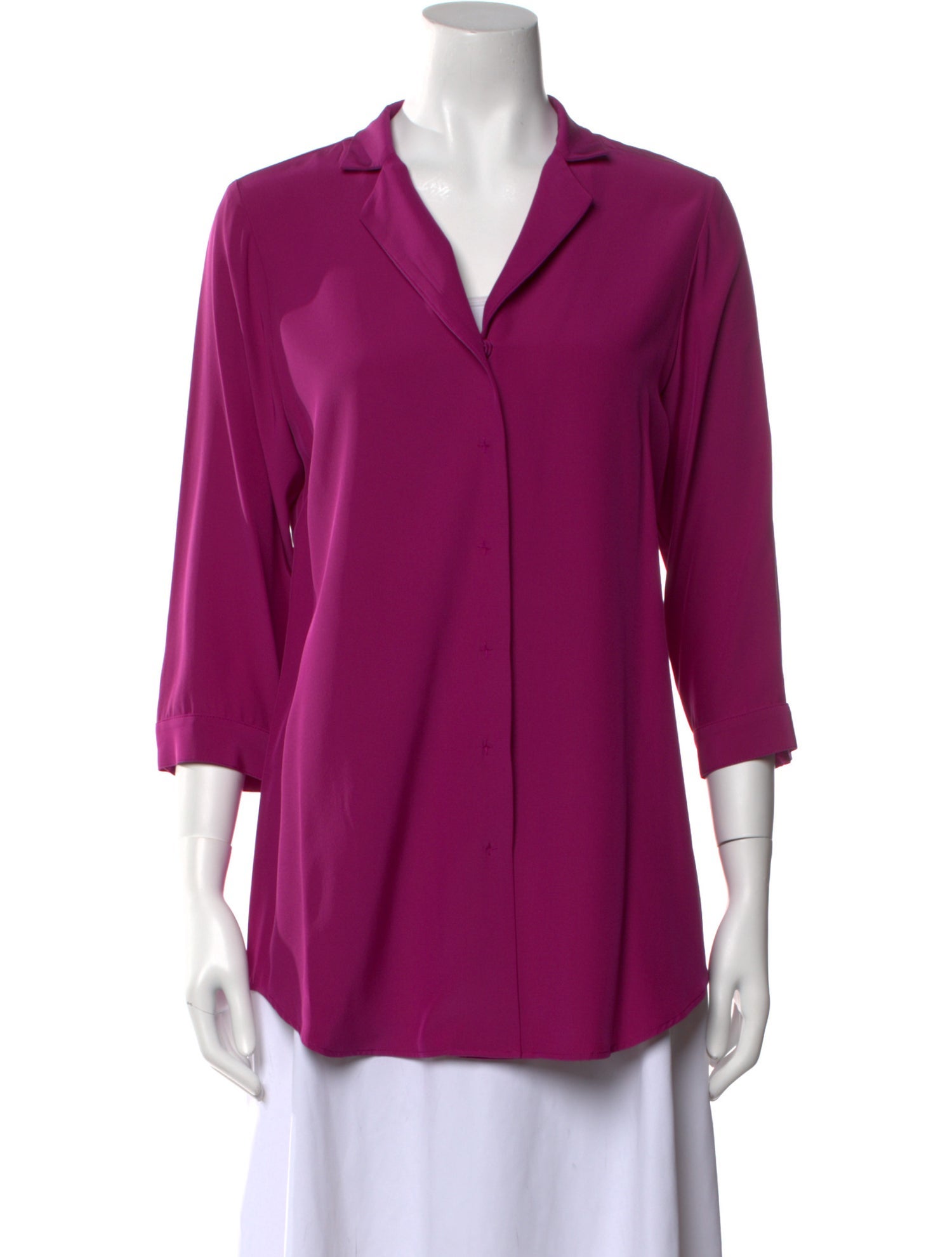 Leggiadro Silk V-Neck Blouse w/ Tags