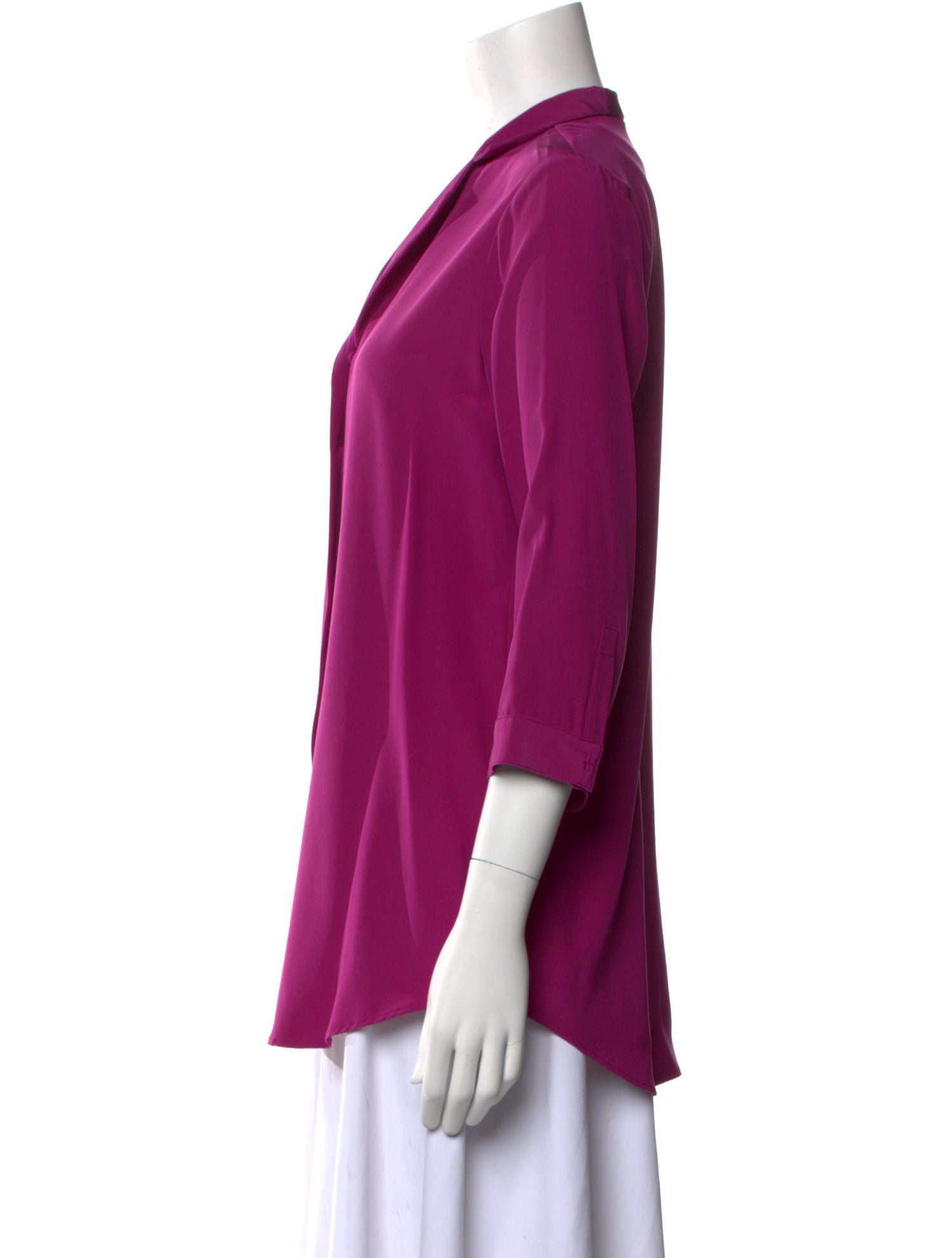 Leggiadro Silk V-Neck Blouse w/ Tags