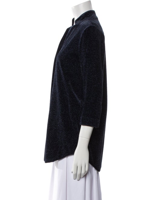 Leggiadro Mock Neck Three-Quarter Sleeve Blouse