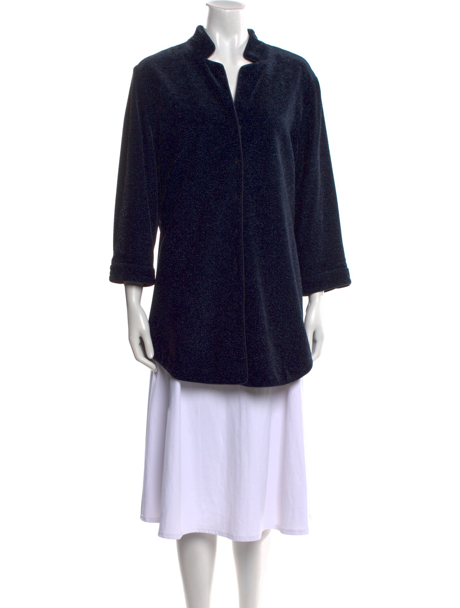 Leggiadro Mock Neck Three-Quarter Sleeve Tunic