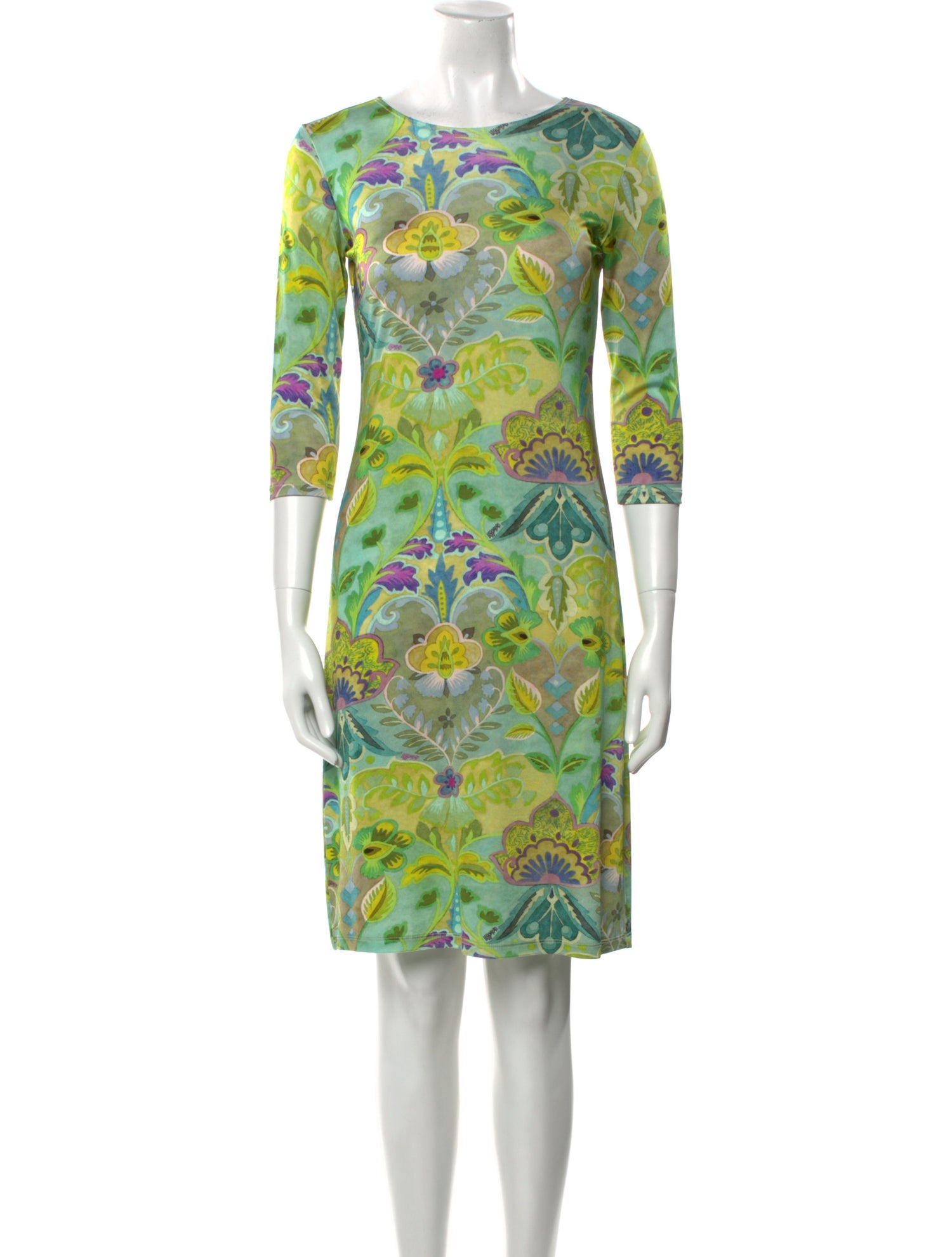 Leggiadro Printed Knee-Length Dress