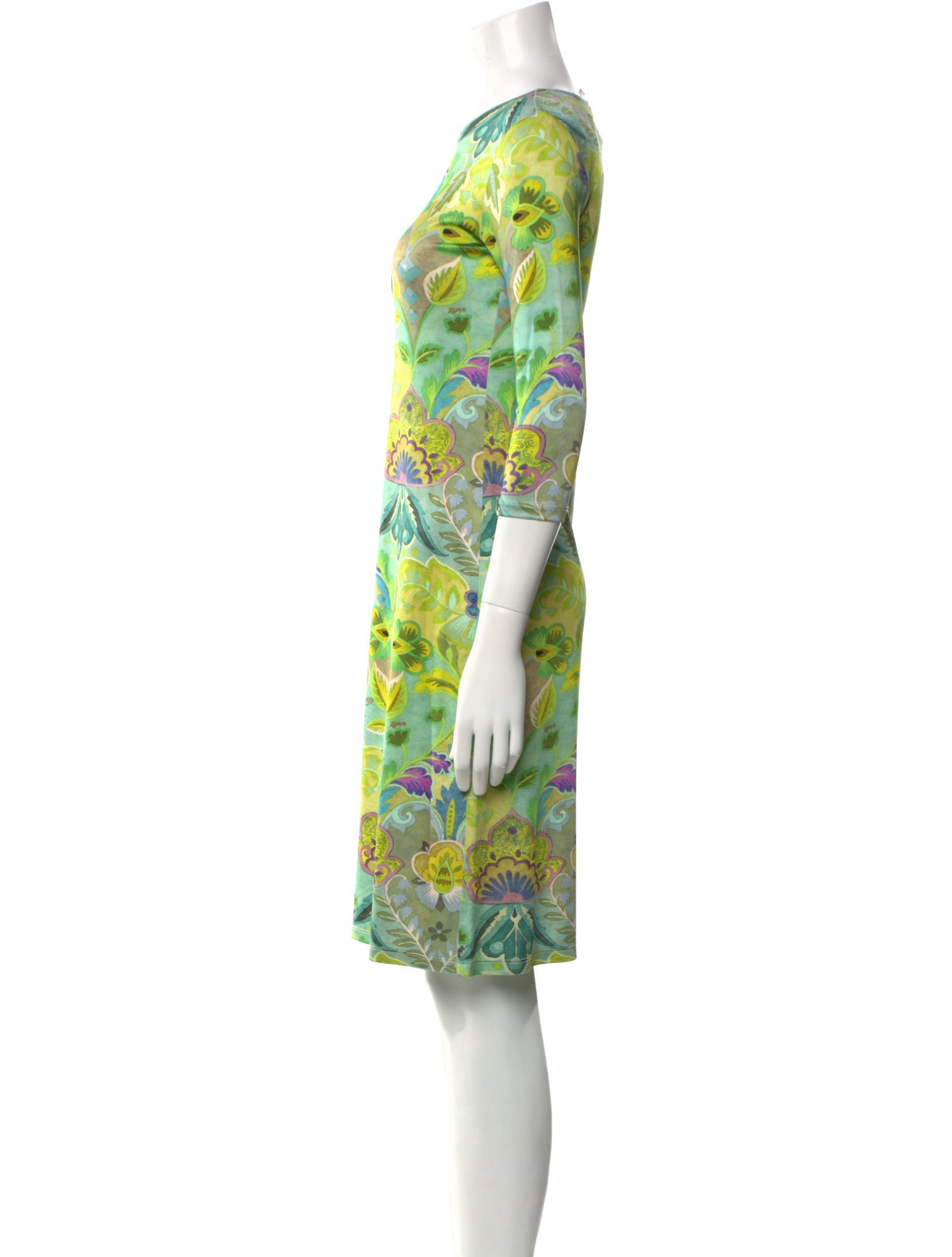 Leggiadro Printed Knee-Length Dress