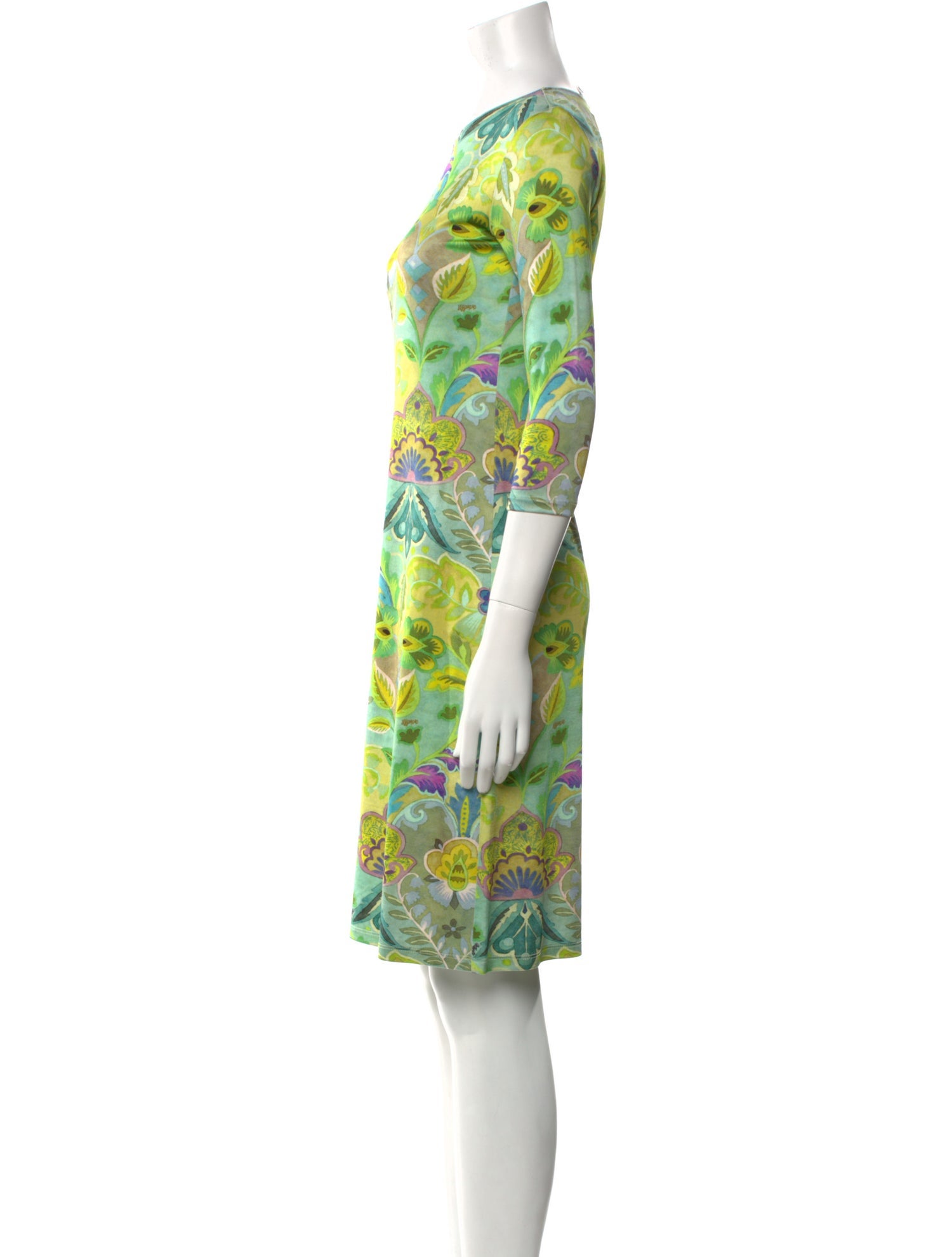 Leggiadro Printed Midi Length Dress