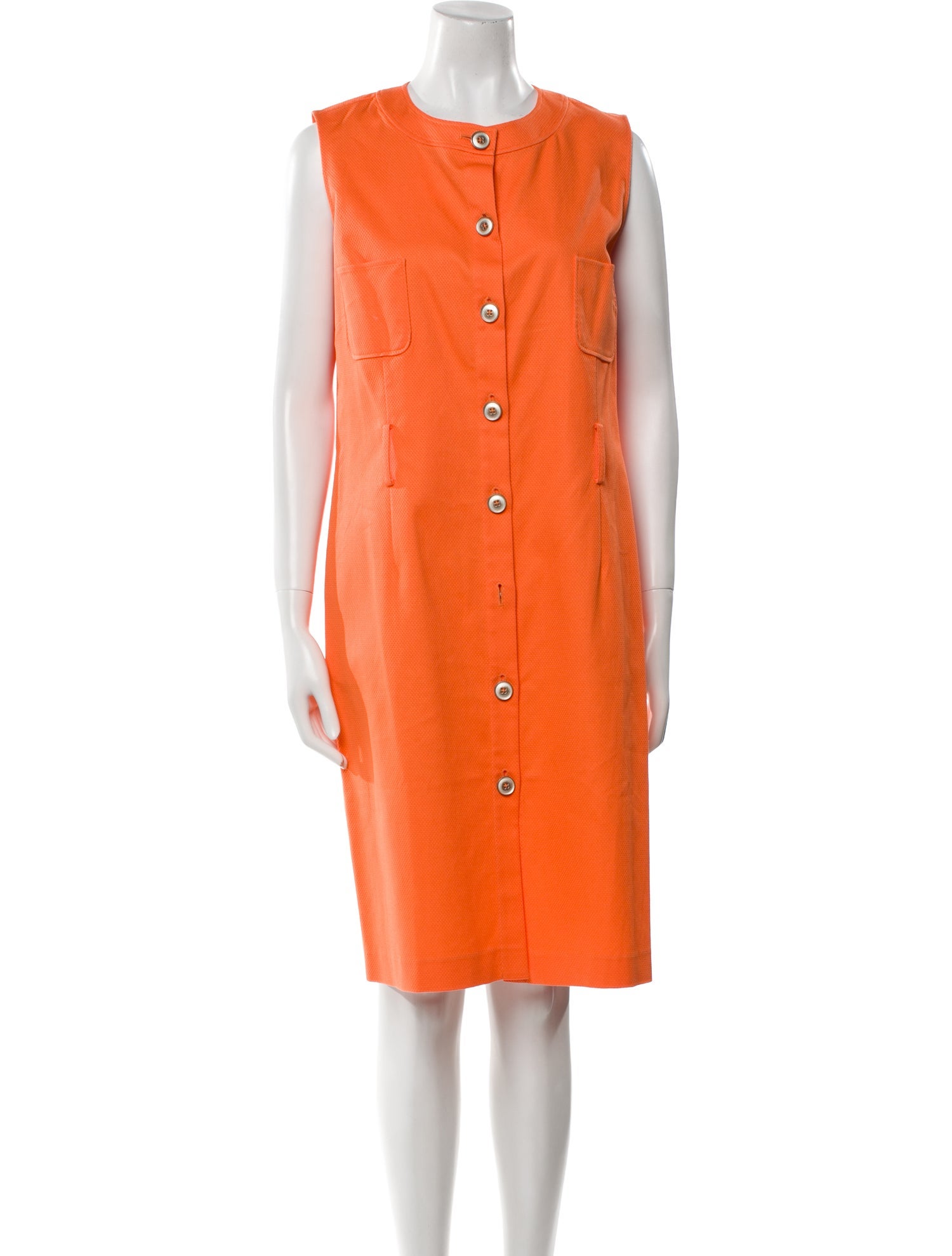 Leggiadro Crew Neck Knee-Length Dress