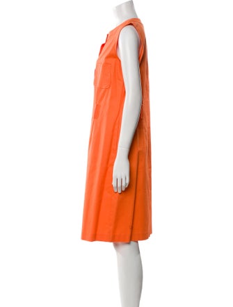 Leggiadro Crew Neck Knee-Length Dress