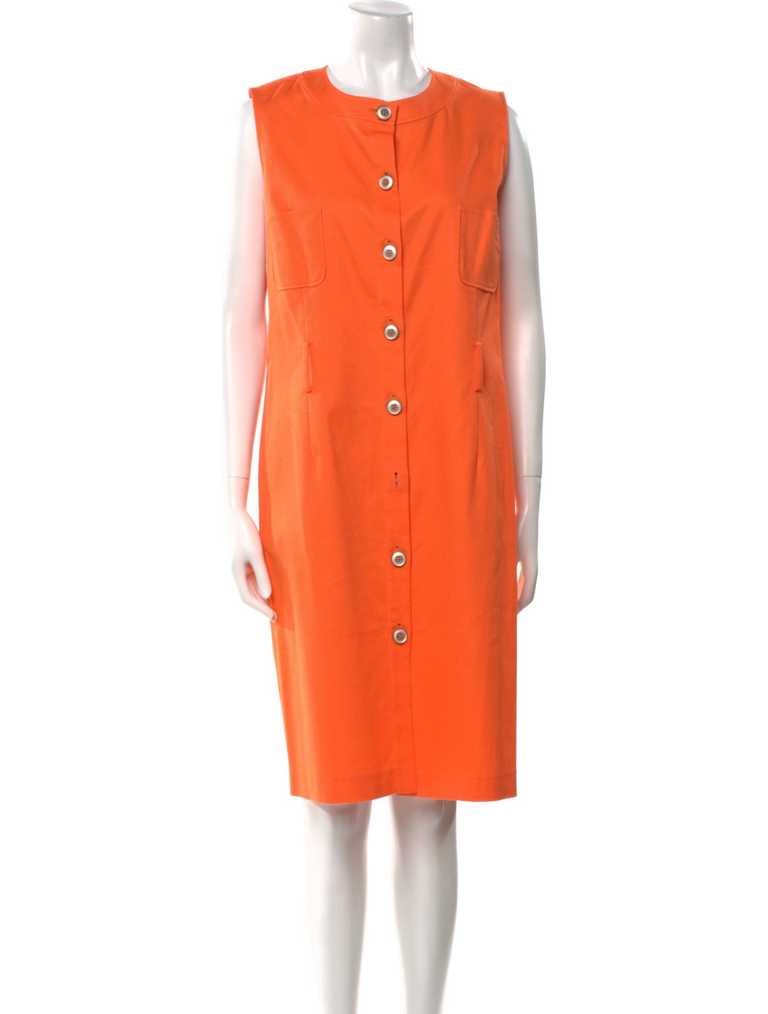 Leggiadro Crew Neck Knee-Length Dress