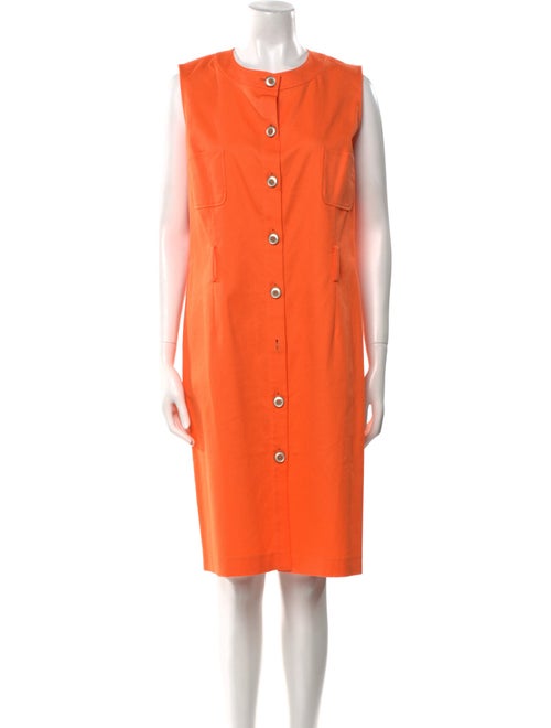 Leggiadro Crew Neck Knee-Length Dress