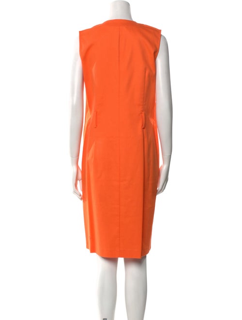 Leggiadro Crew Neck Knee-Length Dress