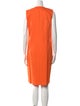 Leggiadro Crew Neck Knee-Length Dress