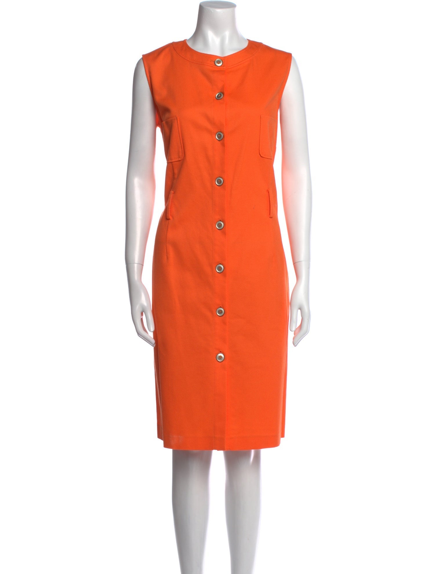 Leggiadro Crew Neck Knee-Length Dress