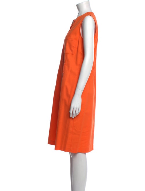 Leggiadro Crew Neck Knee-Length Dress
