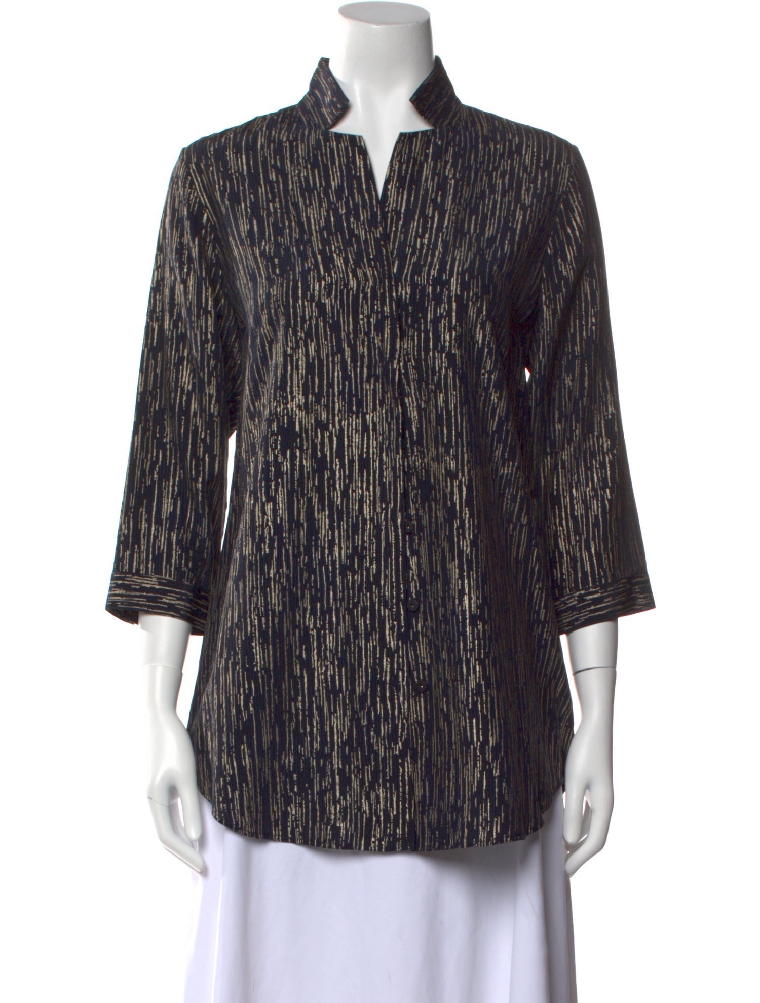 Leggiadro Silk Printed Polo w/ Tags