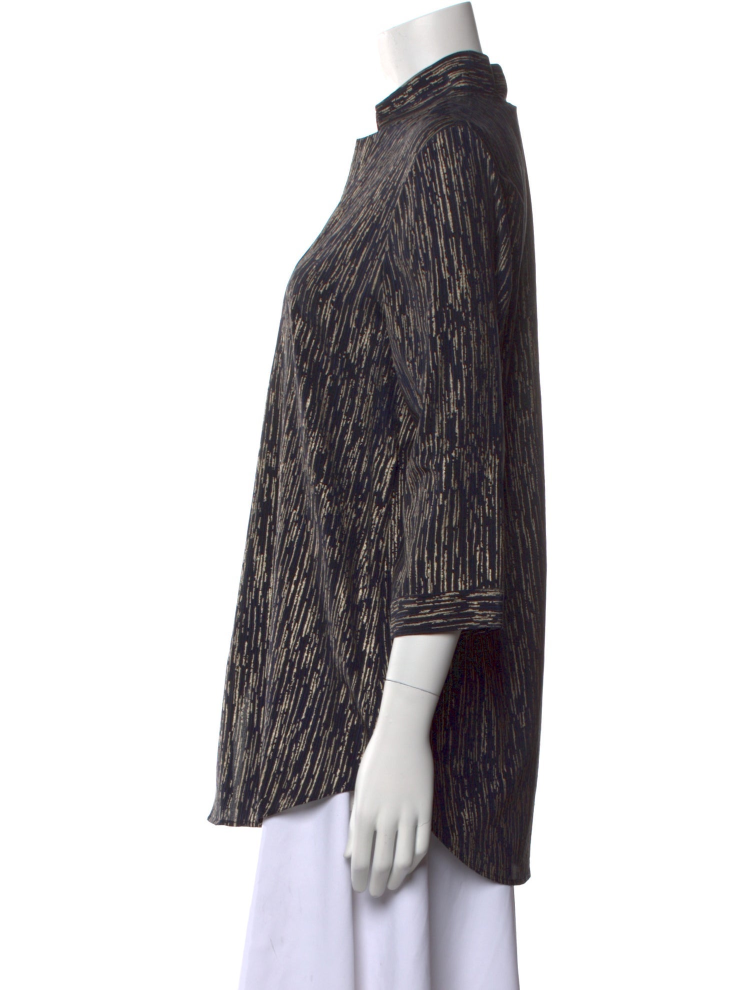 Leggiadro Silk Printed Polo w/ Tags