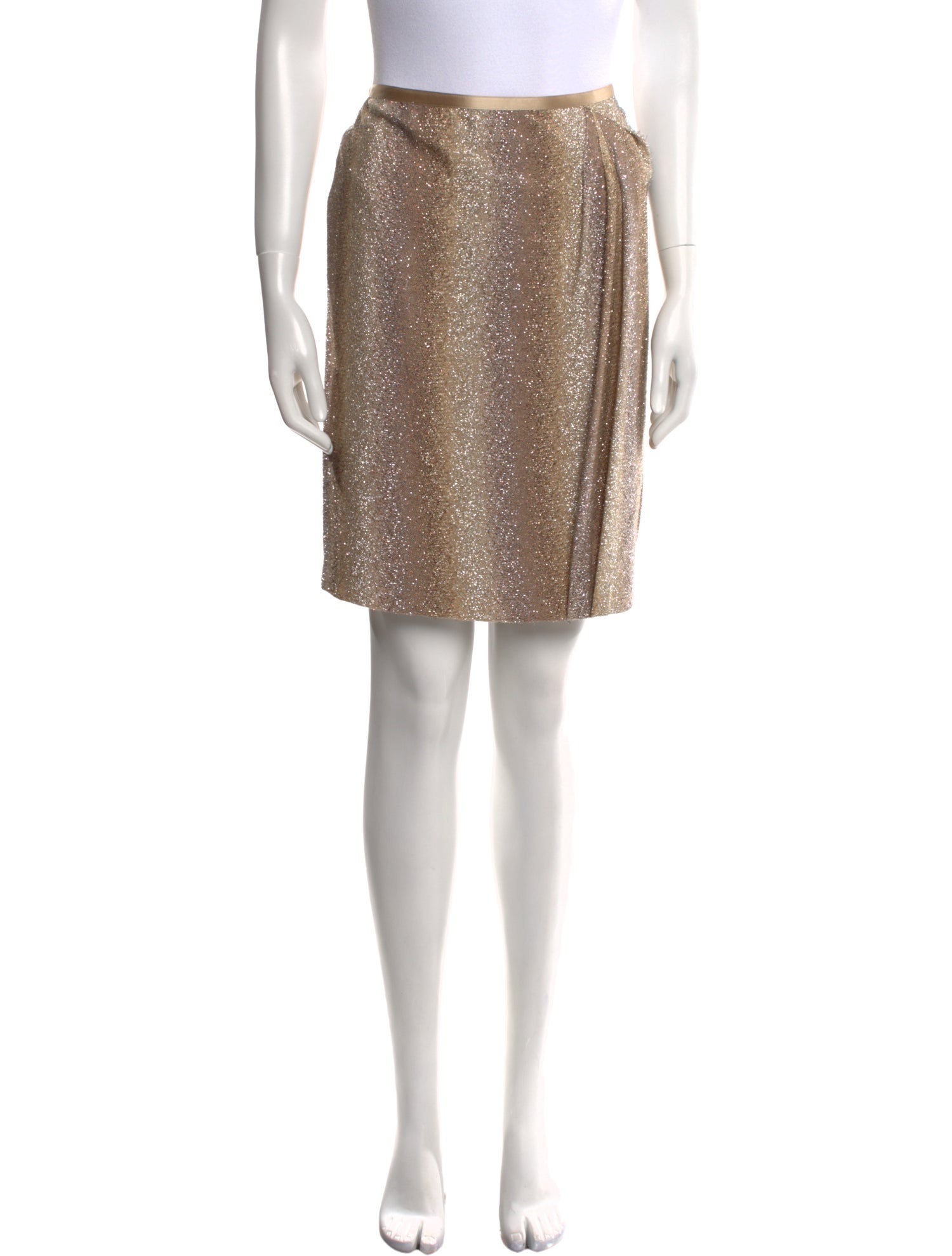 Leggiadro Glitter Accents Knee-Length Skirt