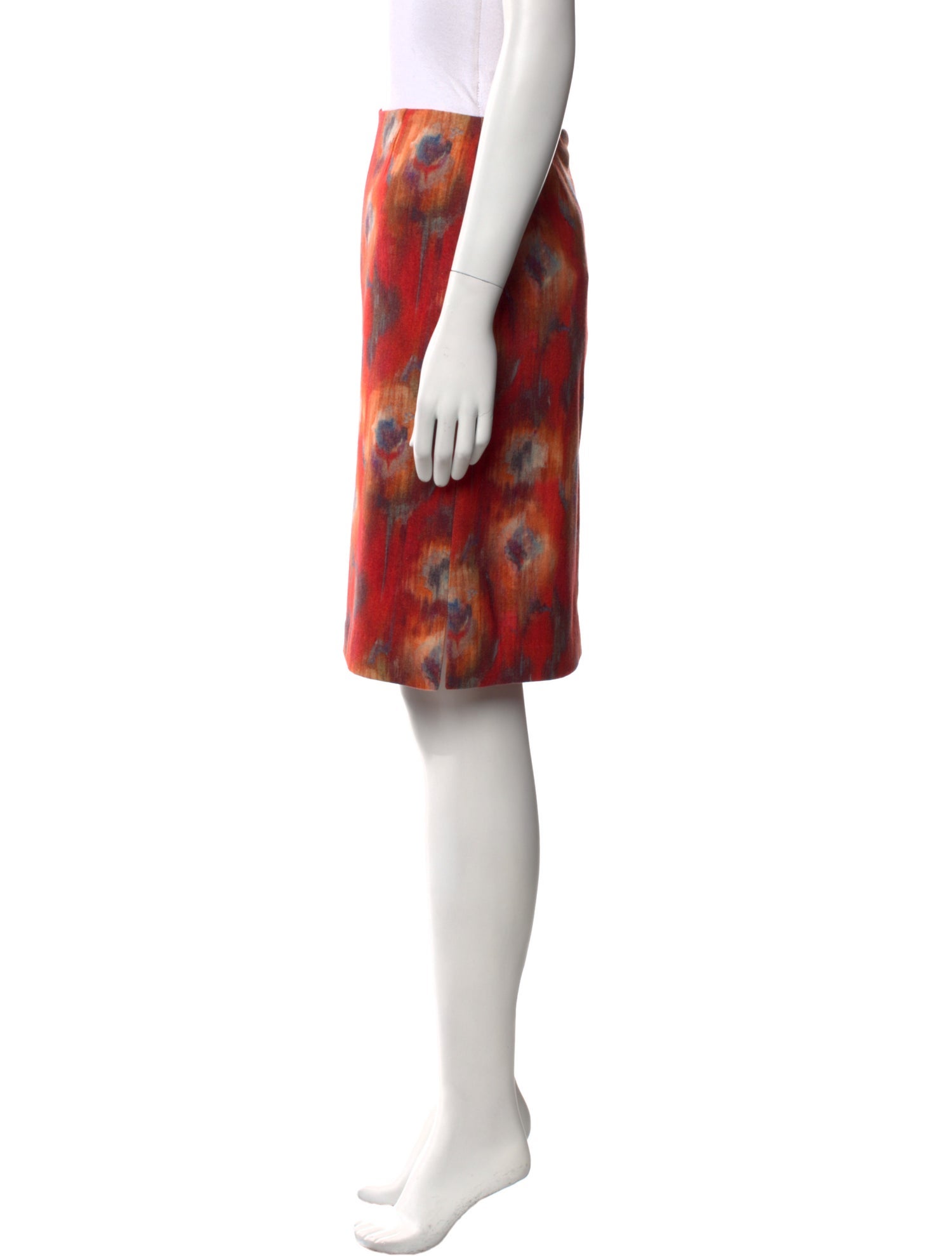 Leggiadro Floral Print Knee-Length Skirt